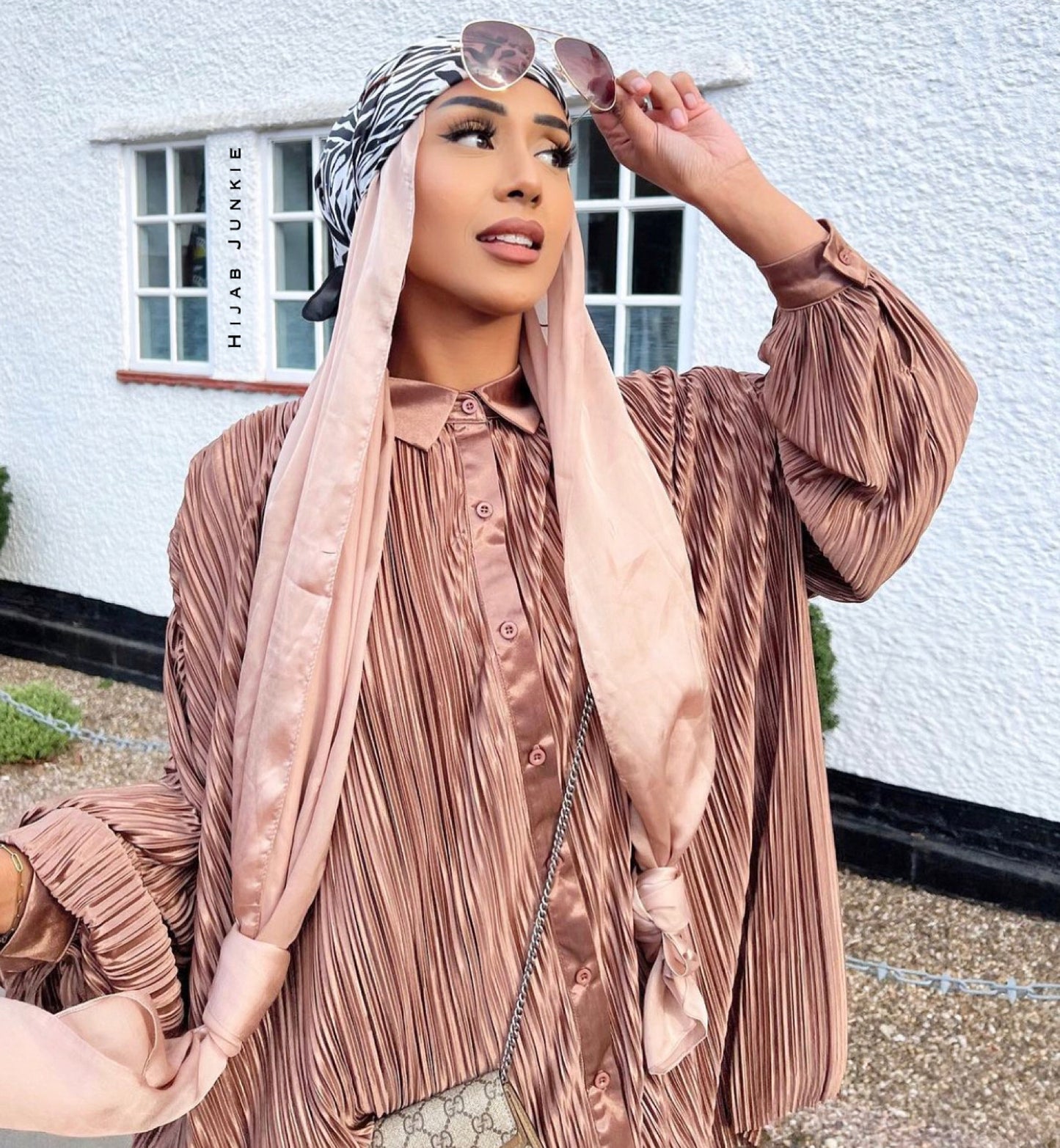 Lava Truffle grain dubai matt silk hijabs