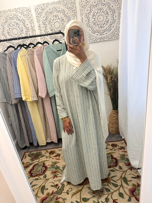 NEW Lexi Stunning Free Size Loose Fit Pinstripe Summer Dress