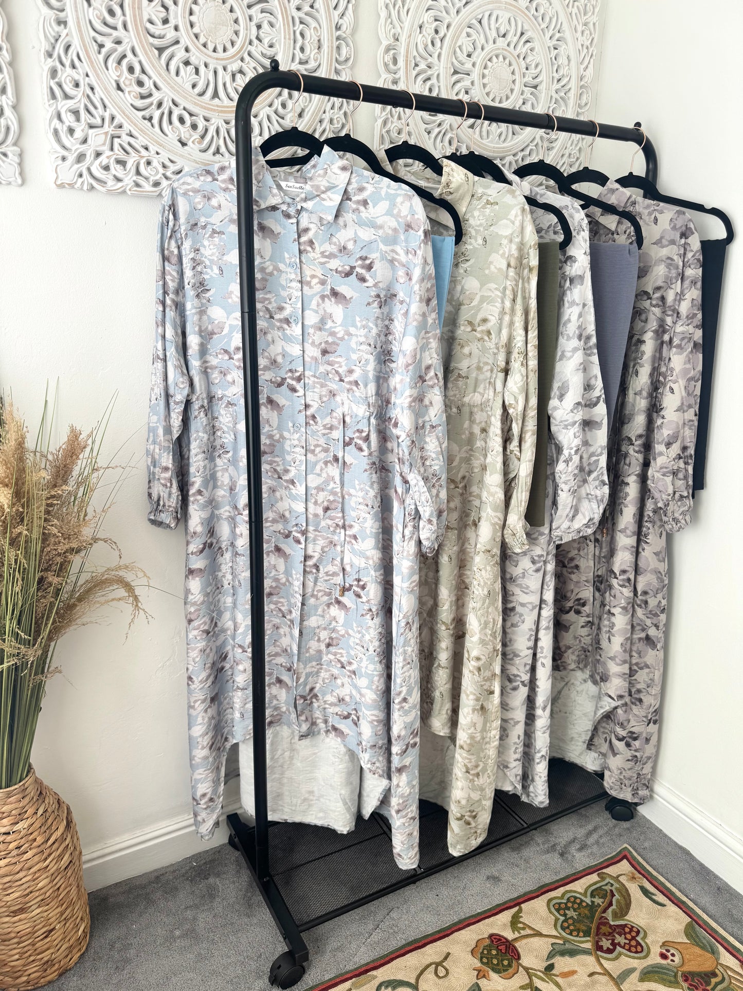 NEW Eniyah High Low A Line Free Size Printed Cord Set