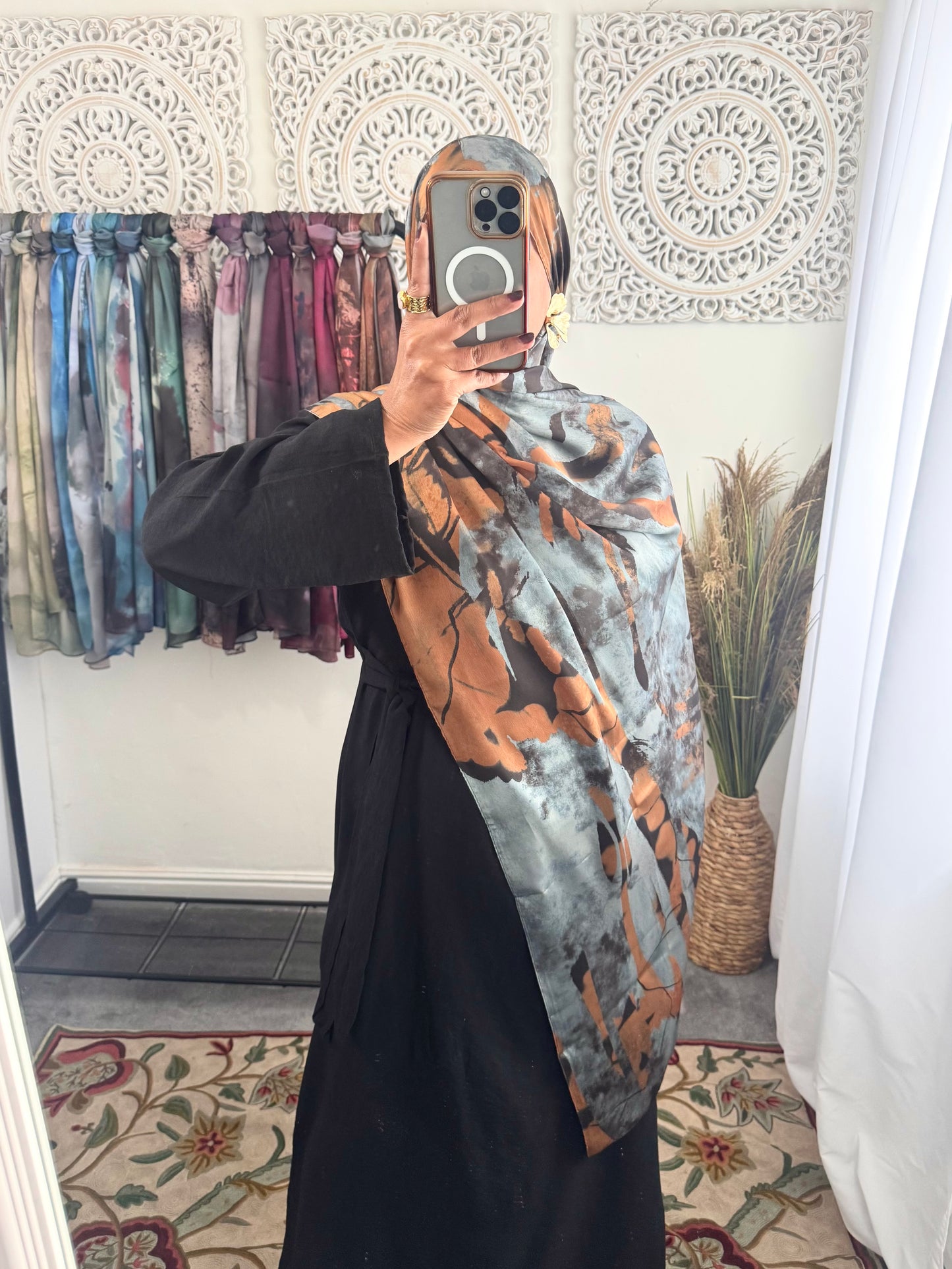 Water coloured Modal Silk Printed Zahra Hijab