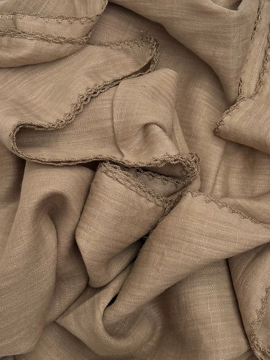 Maxi plain Turkish picot chai hijab