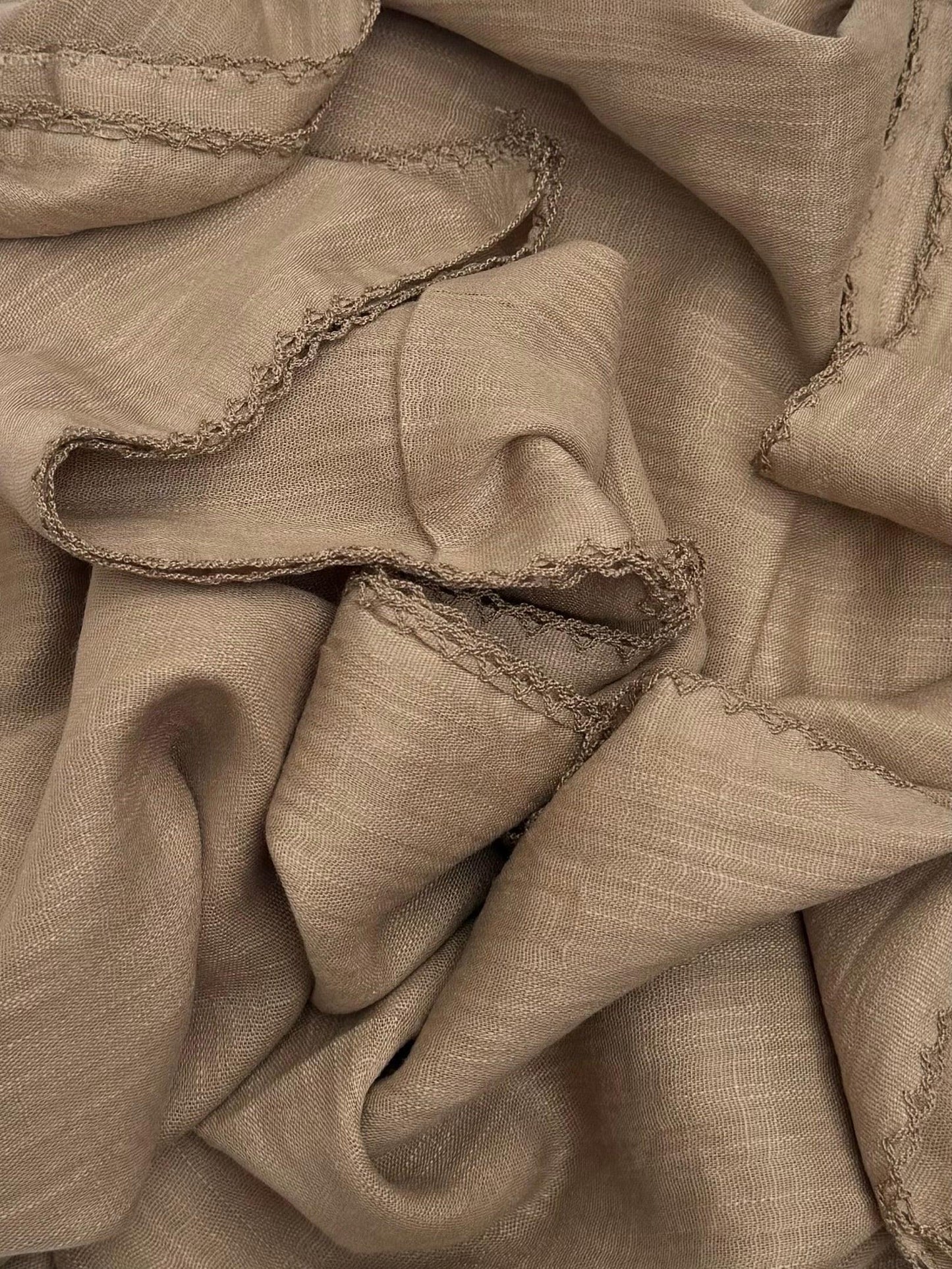 Maxi plain Turkish picot chai hijab - Hijab Junkie UK