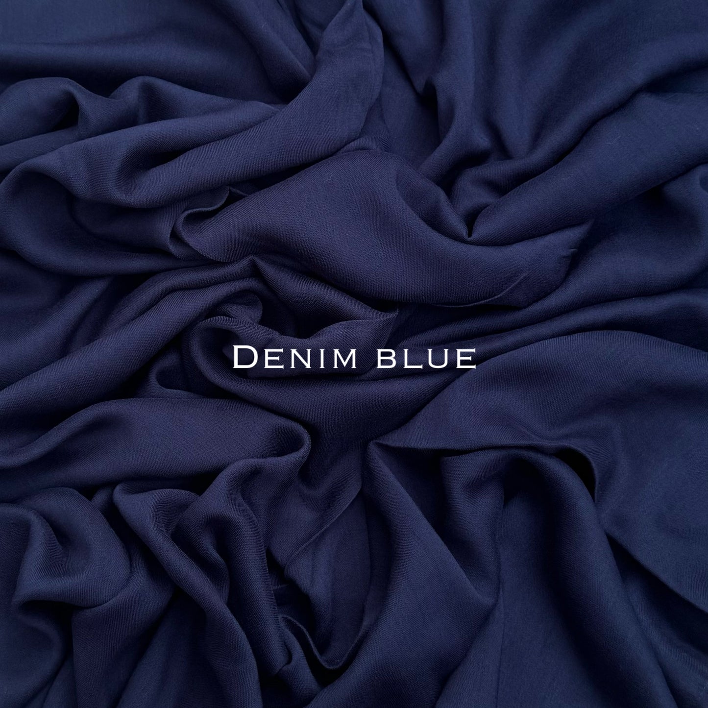 Original Modal plain stitched denim blue maxi hijab