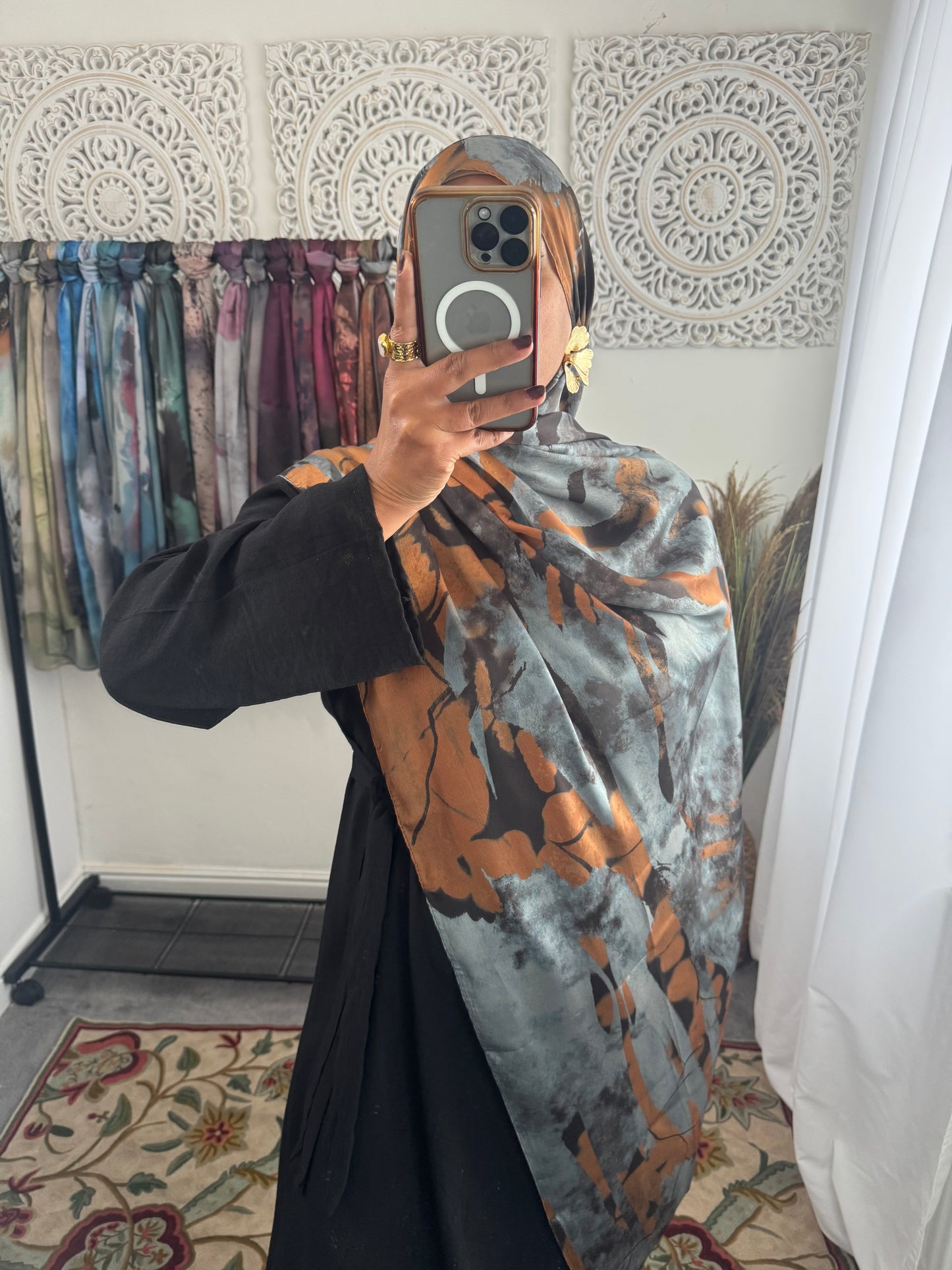 Water coloured Modal Silk Printed Zahra Hijab