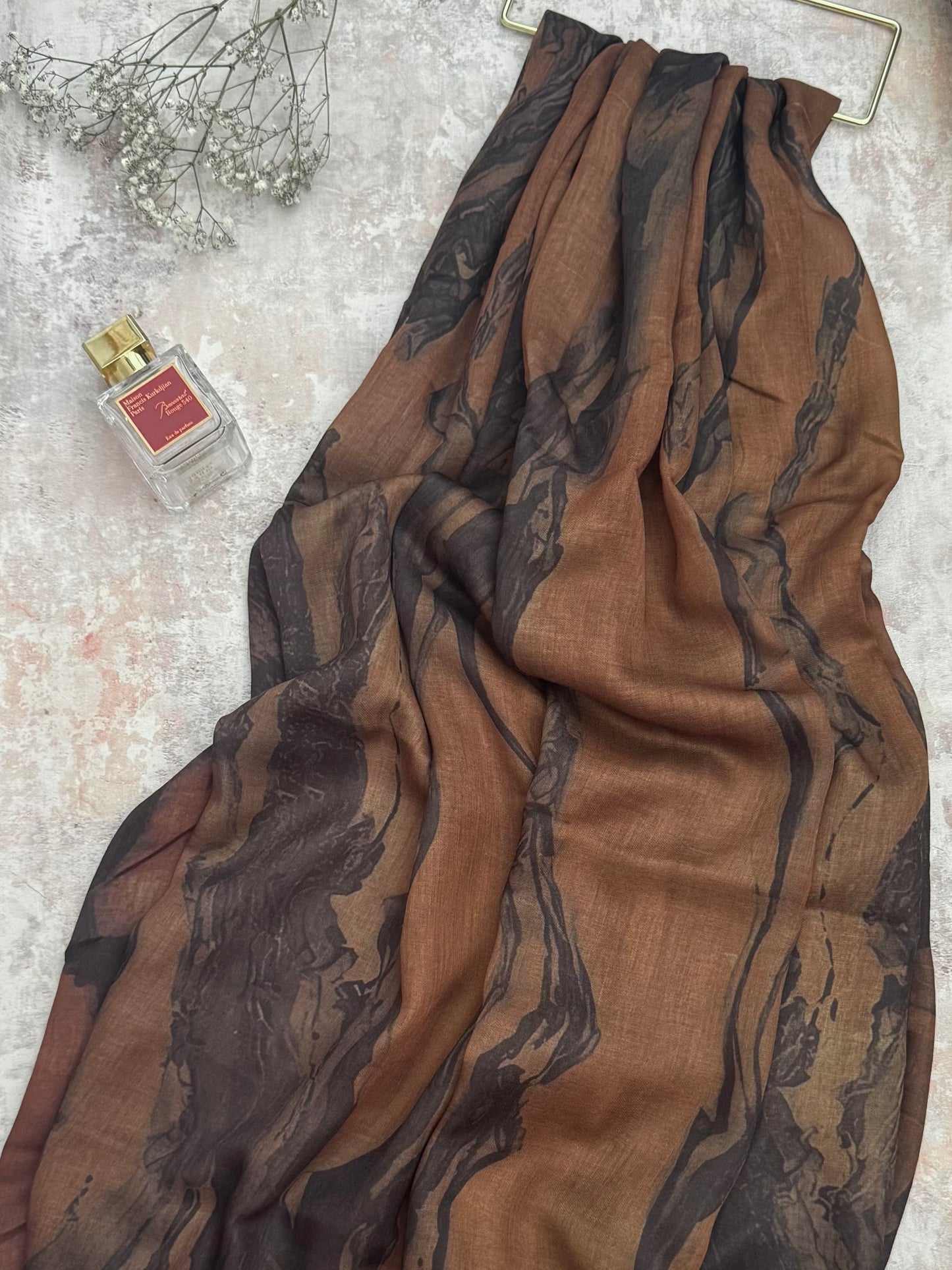 Water coloured Modal Printed Saddle Hijab