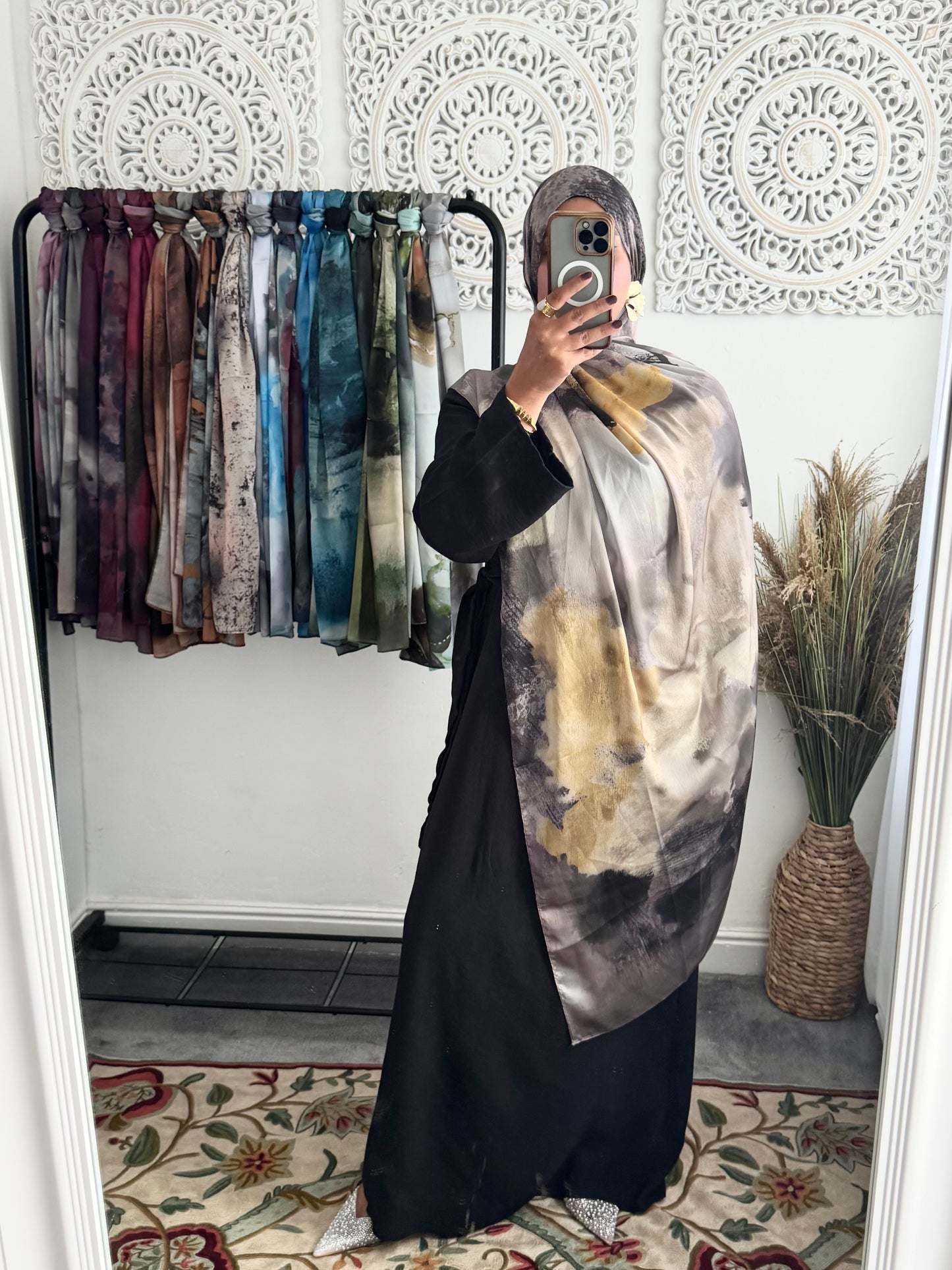 Water coloured Modal Silk Printed Amalfi Hijab