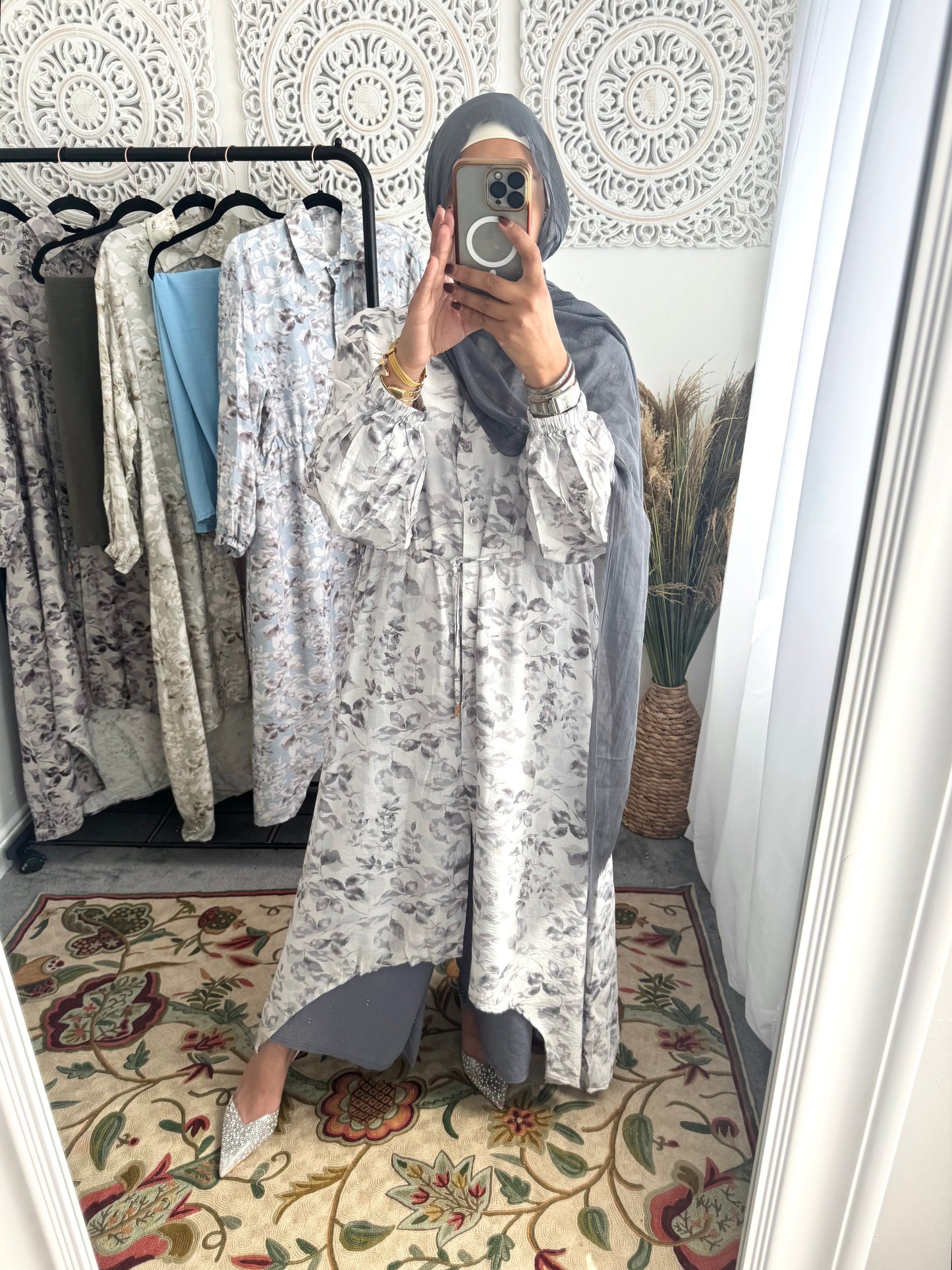 NEW Eniyah High Low A Line Free Size Printed Cord Set