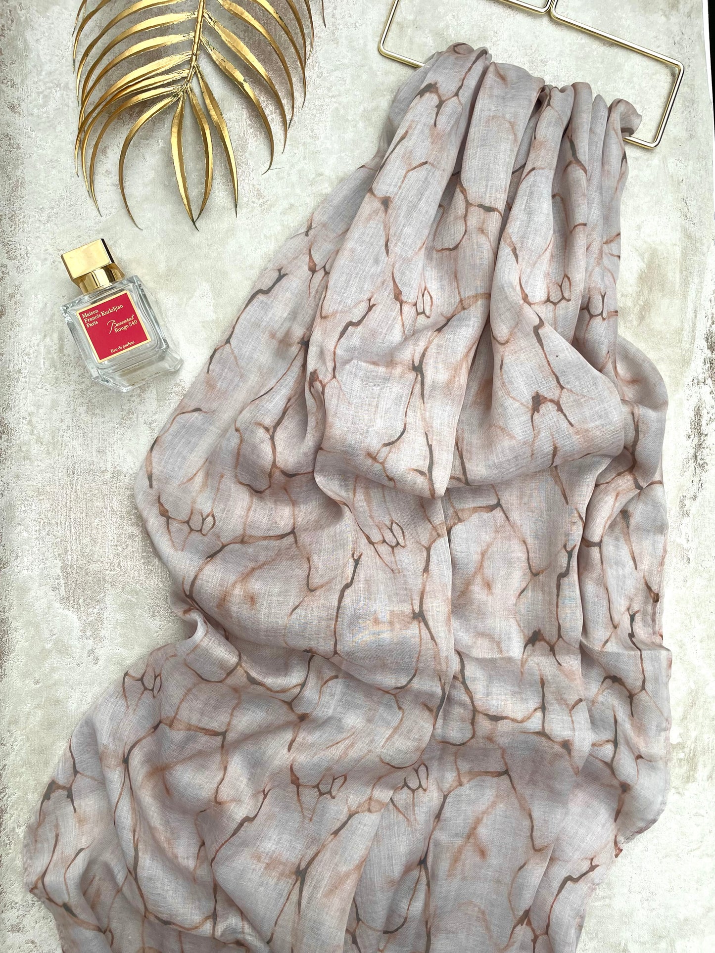 Water coloured Modal Mocha Printed Web Hijab