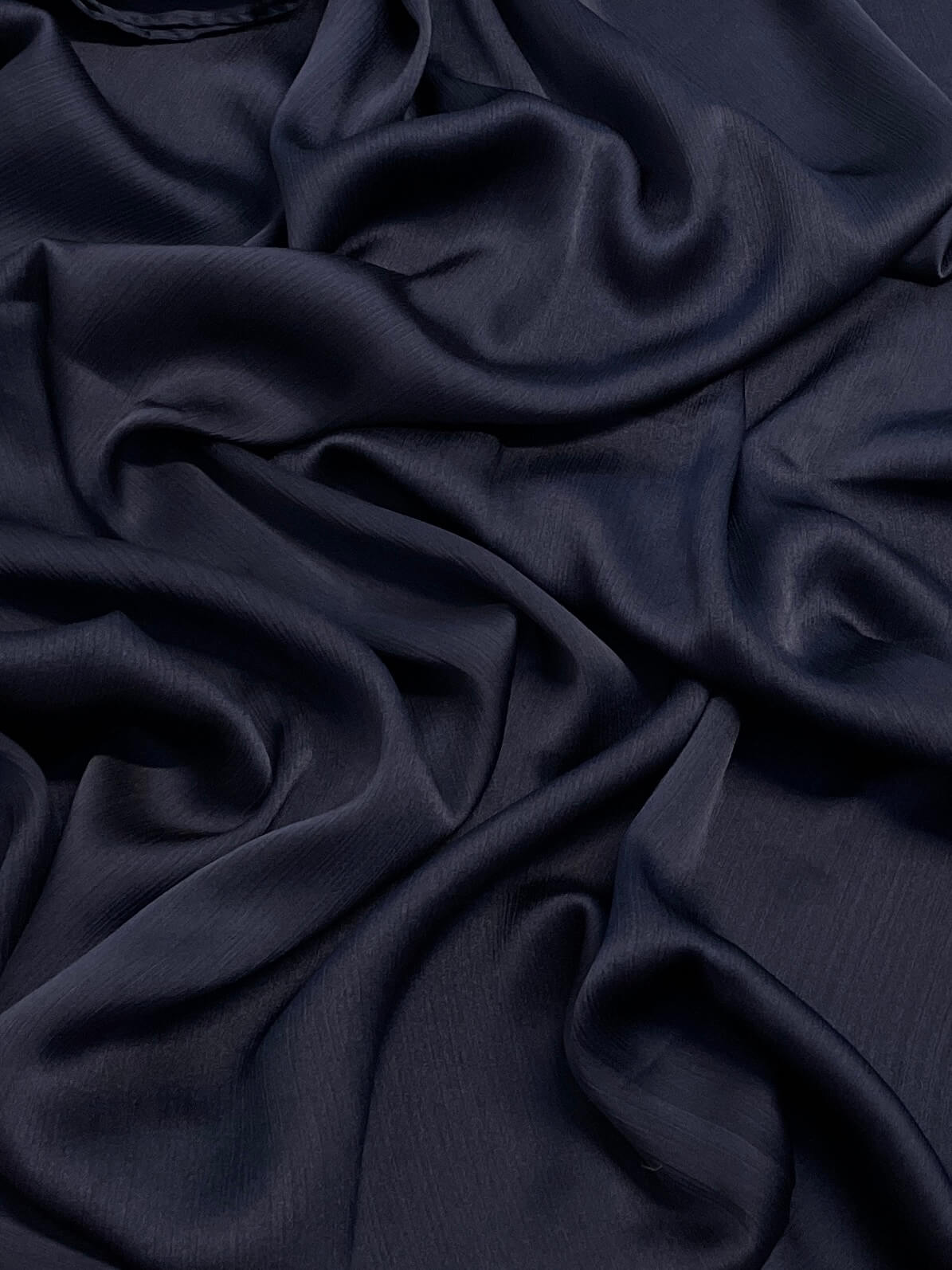 Matt Dubai crinkle silk dark denim blue hijab