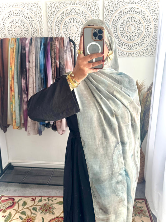Water coloured Modal Printed Moss Hijab