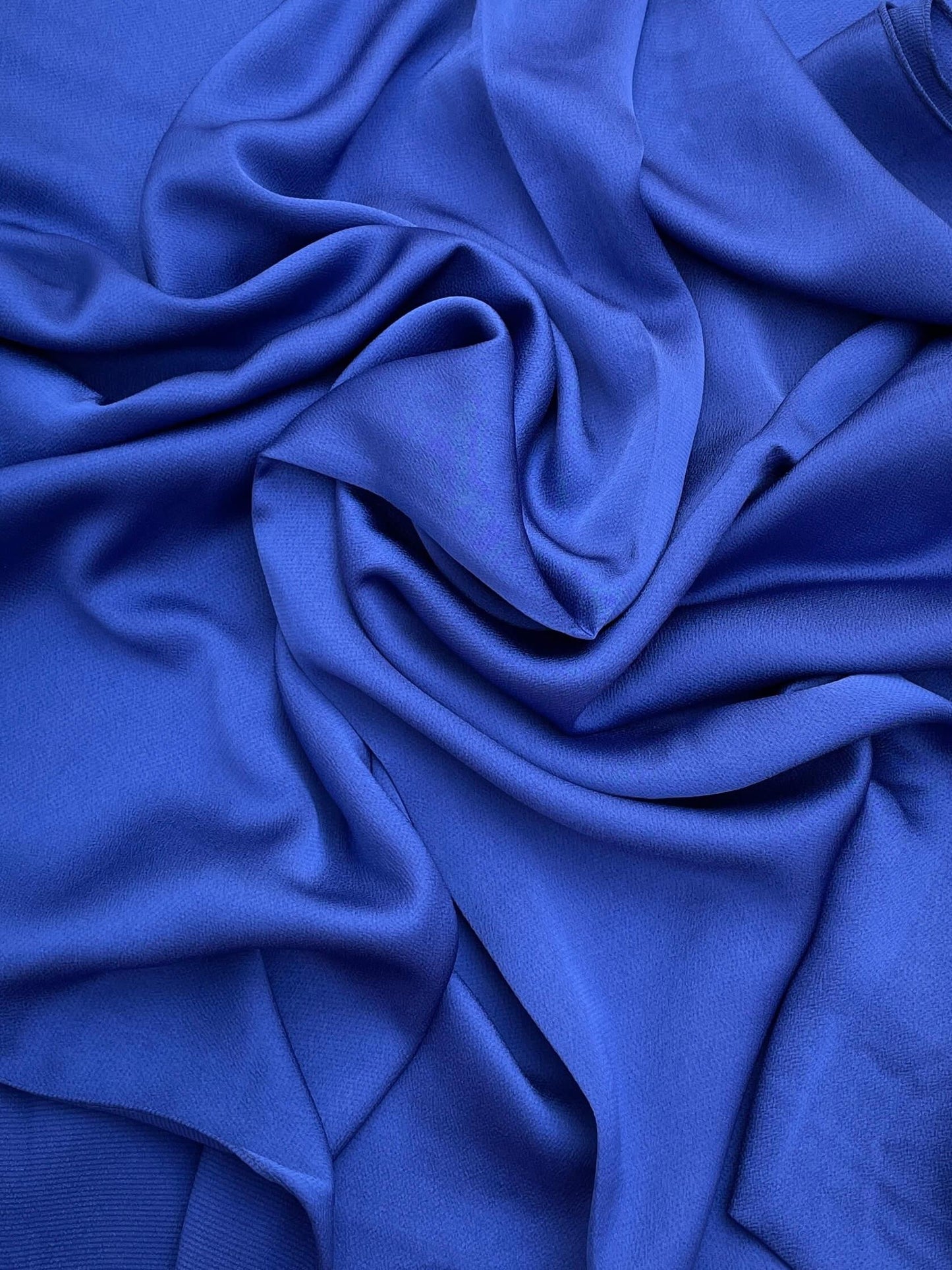 Matt luxury silk raw maxi electric blue hijab - Hijab Junkie UK
