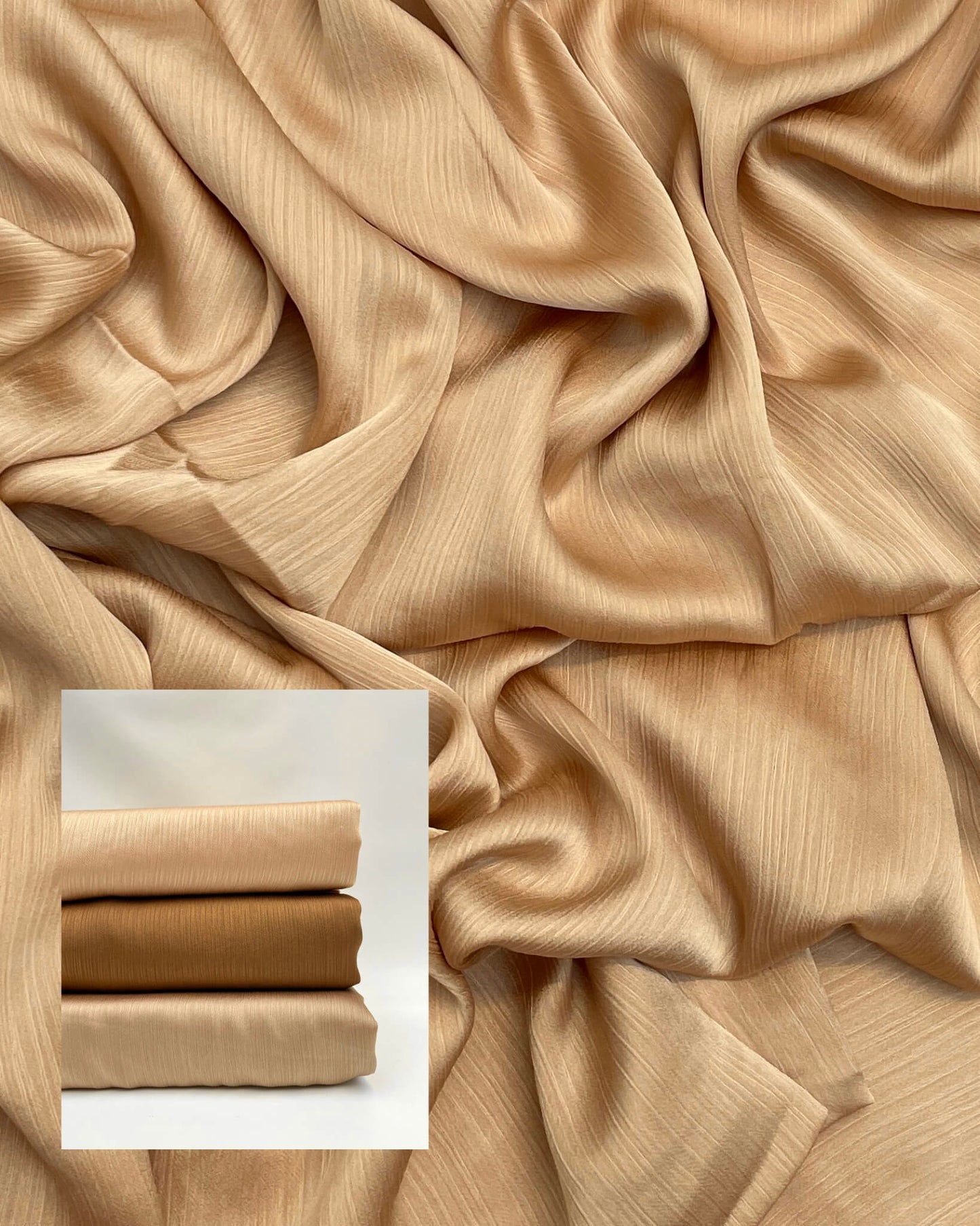 Matt Dubai crinkle silk soft gold hijab