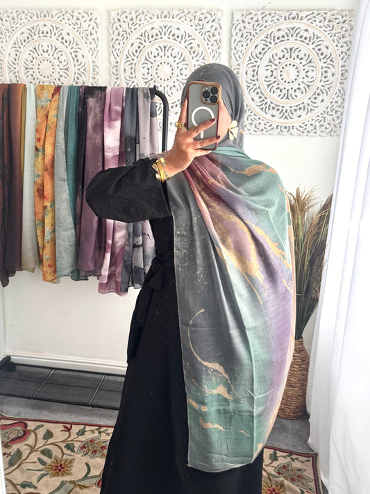 Water coloured Modal Printed Zapp Hijab
