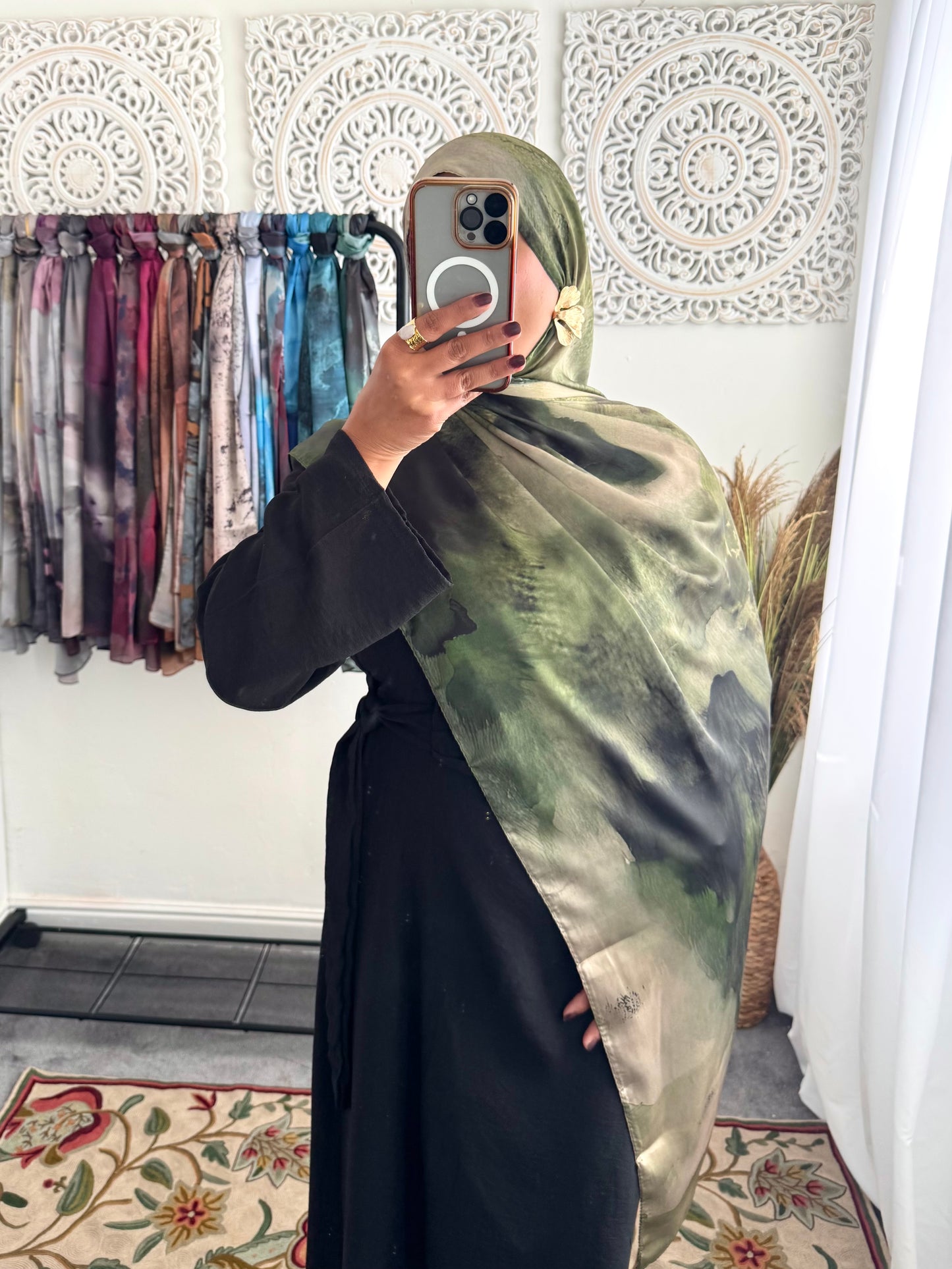 Water coloured Modal Silk Printed Zaitoon Hijab