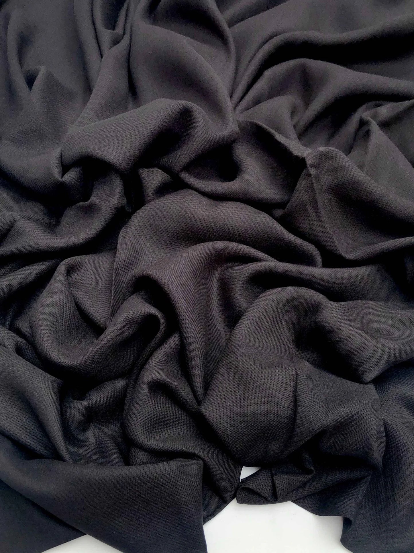 Premium Modal soft bobble free maxi jet black hijab - Hijab Junkie UK