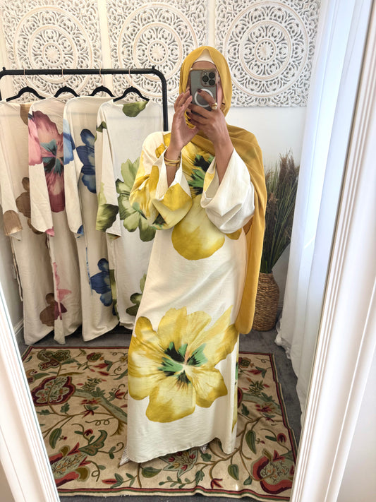 NEW Zahra Floral Free Size Summer Dresses