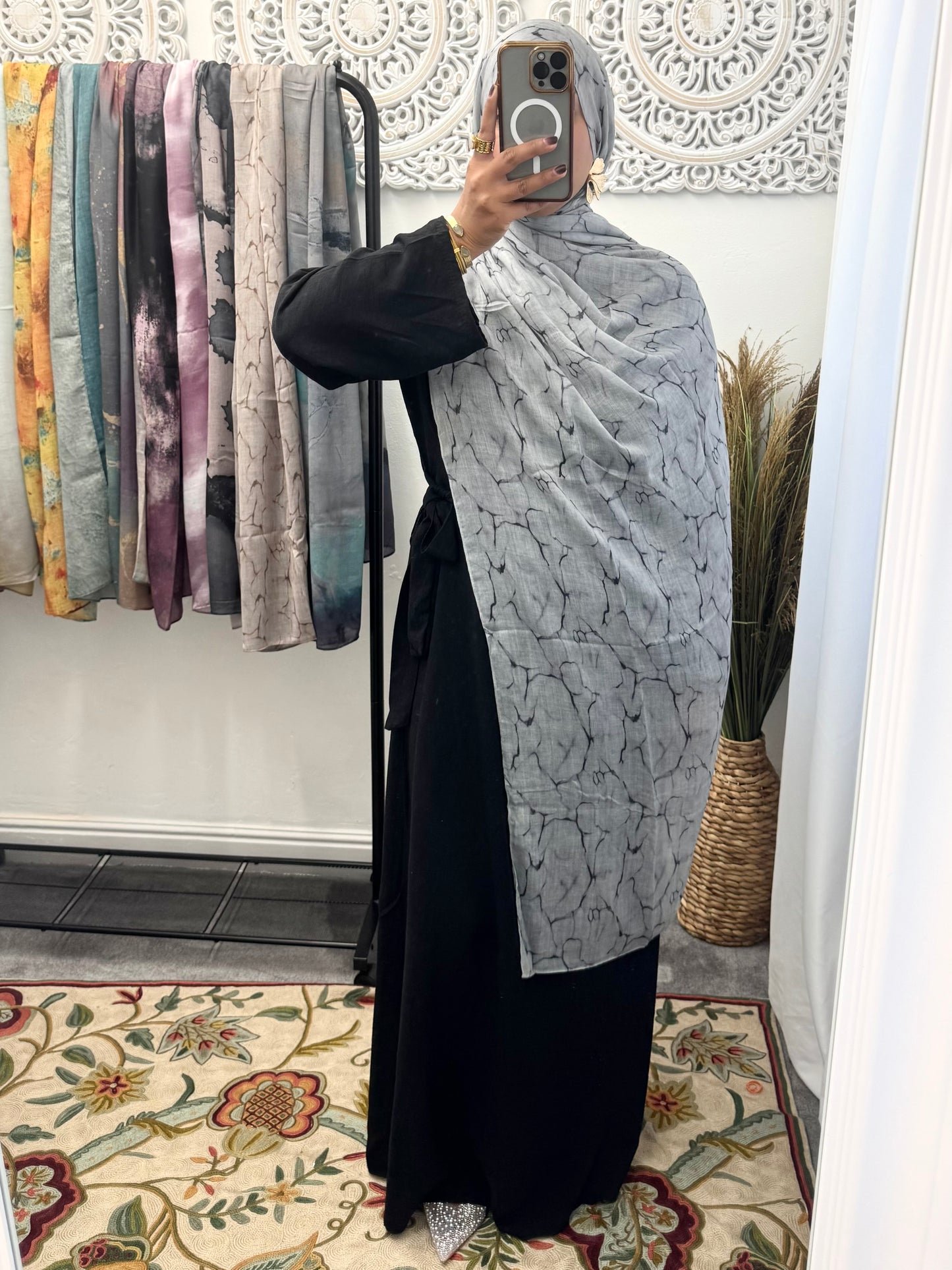 Water coloured Modal Printed Crack Hijab