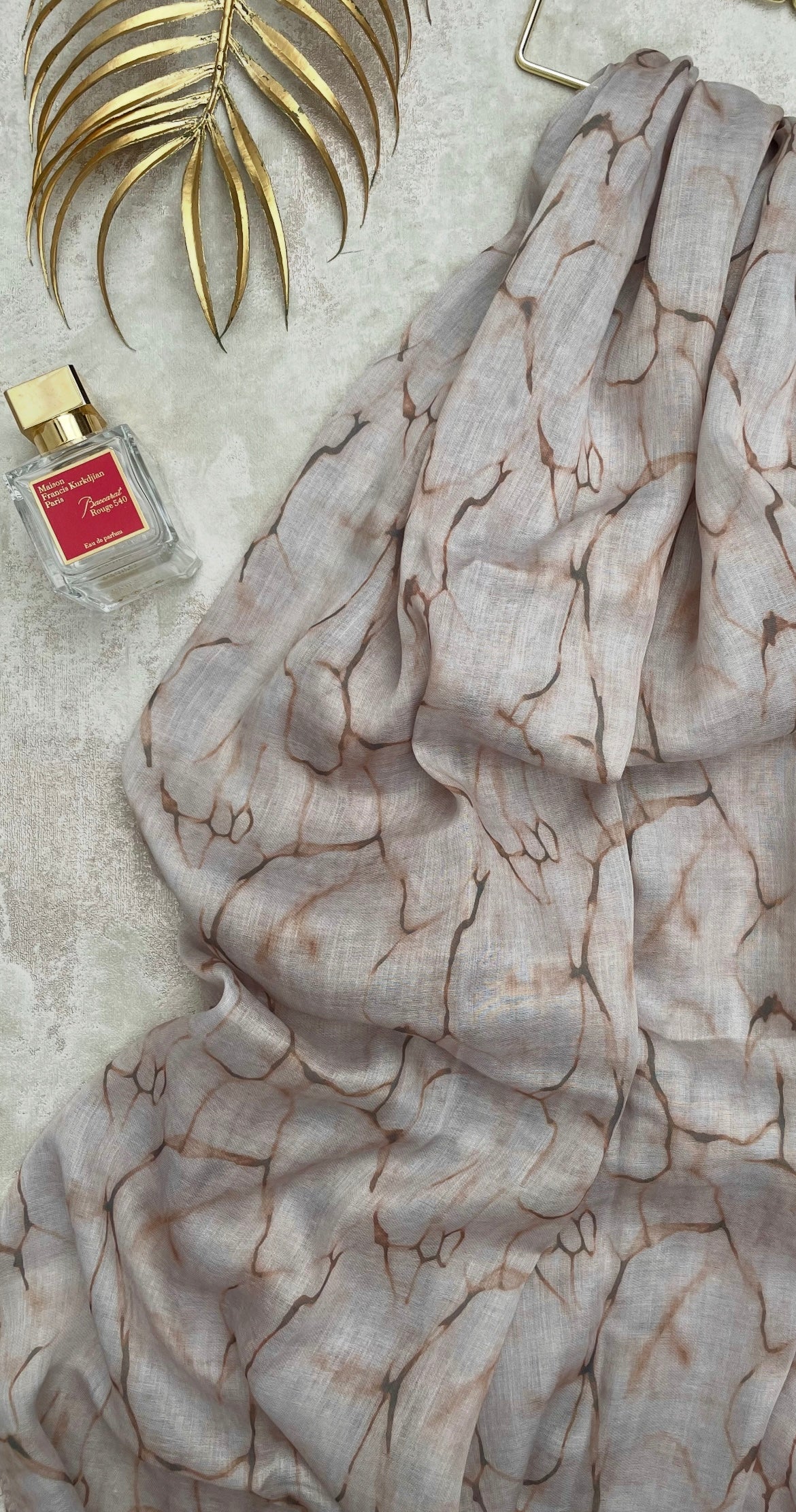 Water coloured Modal Mocha Printed Web Hijab