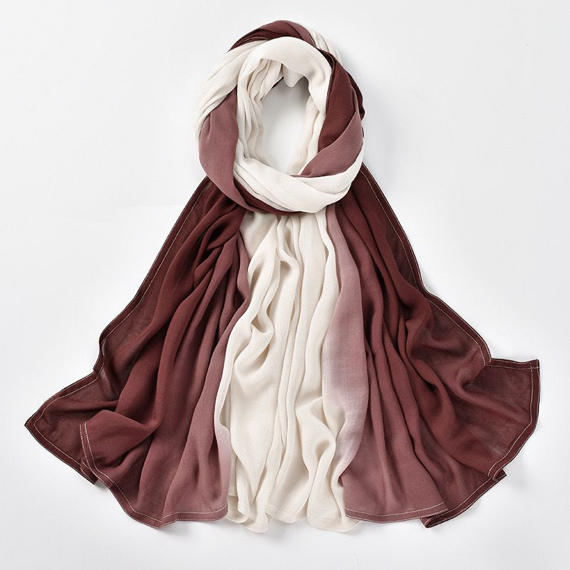Original modal ombre plain watermelon hijab 6