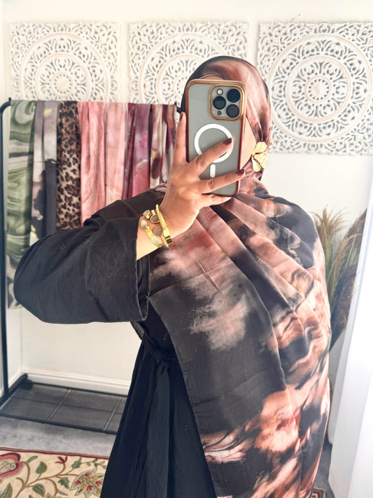 Water coloured Modal Printed Volcano Hijab