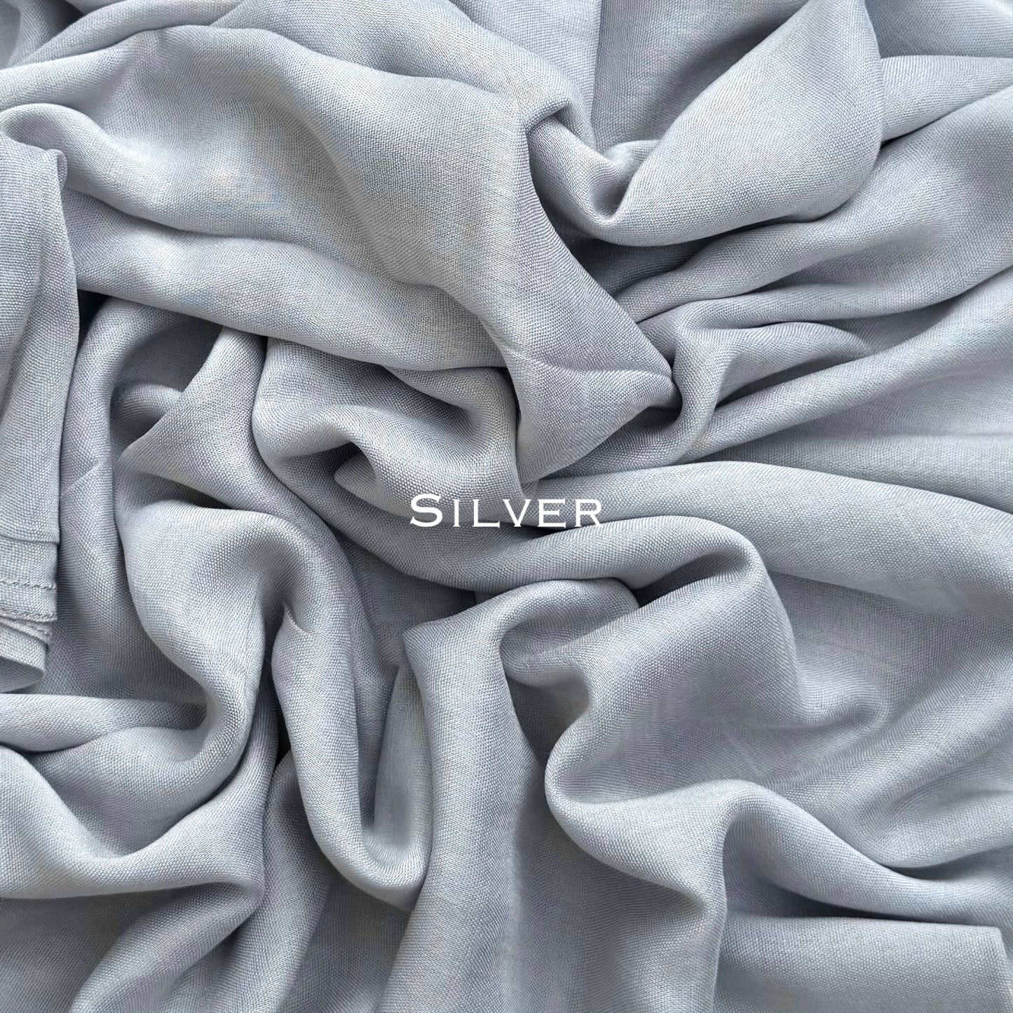 Original Modal plain stitched antique silver maxi hijab