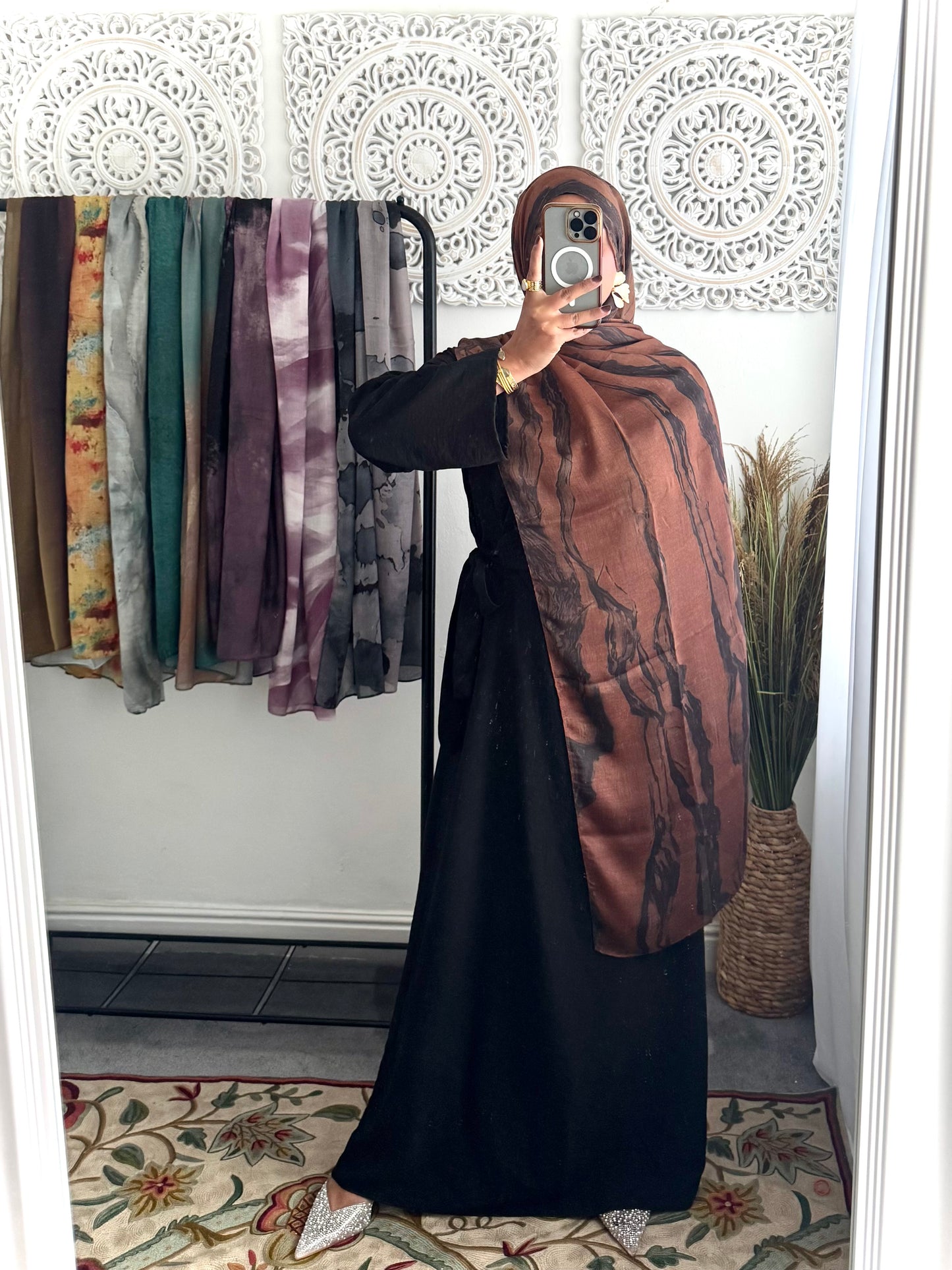 Water coloured Modal Printed Saddle Hijab