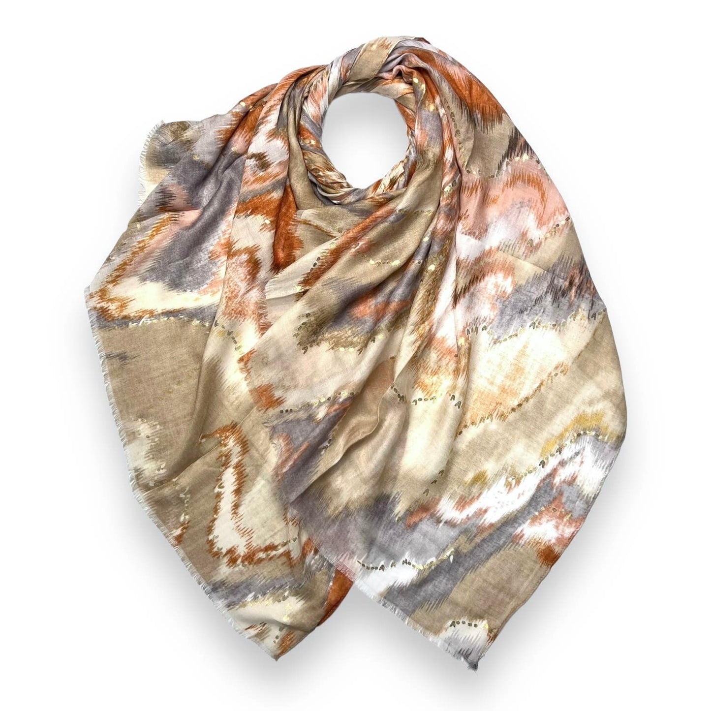 Maxi printed toro coffee hijab scarf