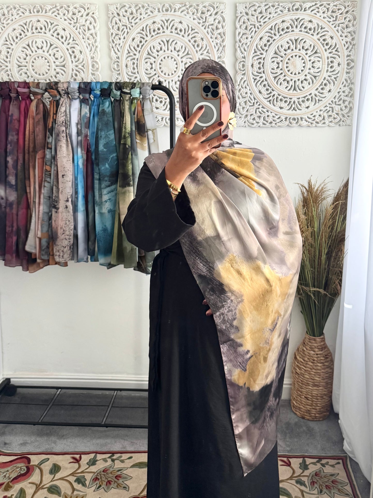 Water coloured Modal Silk Printed Amalfi Hijab