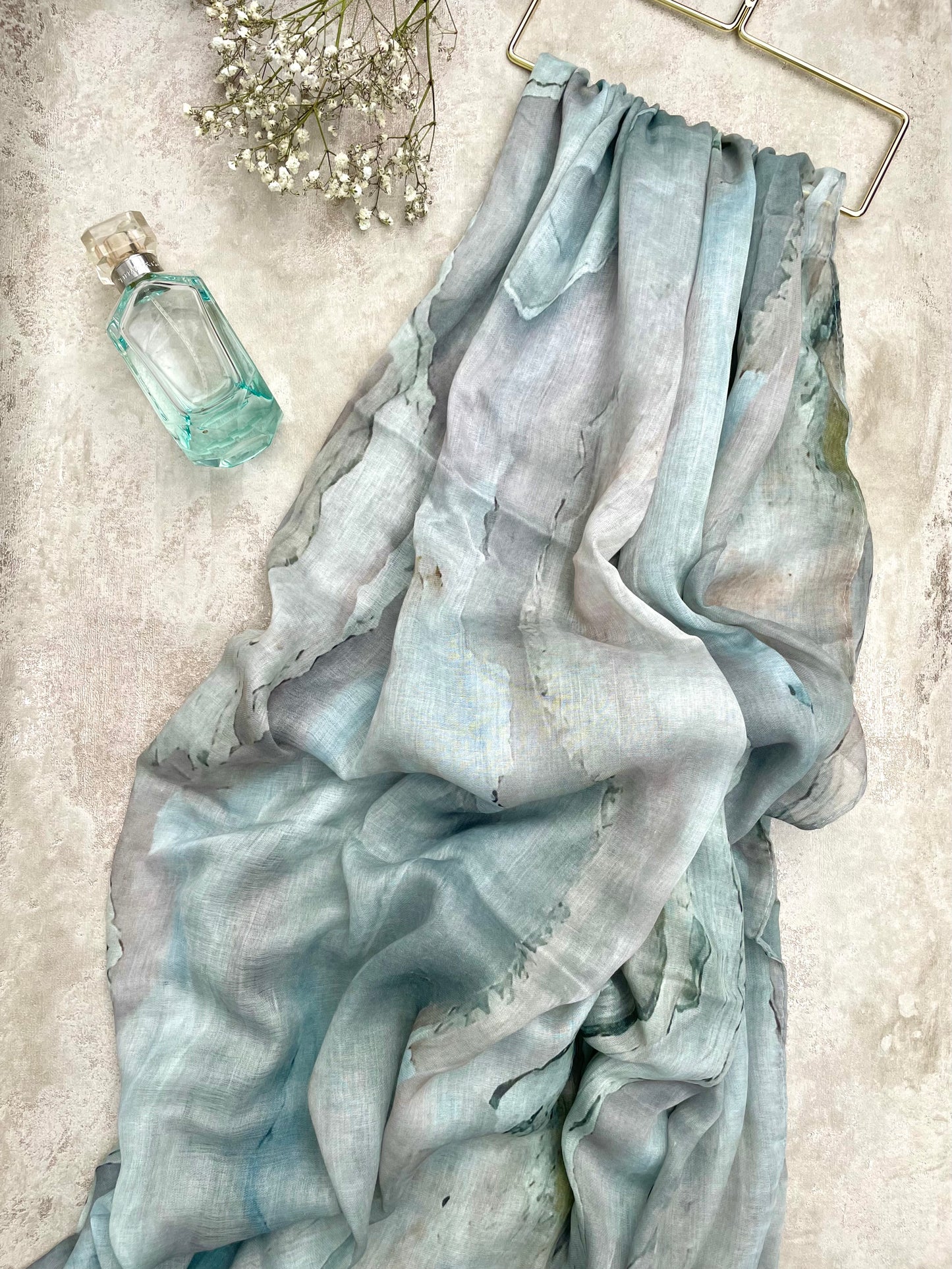 Water coloured Modal Printed Moss Hijab