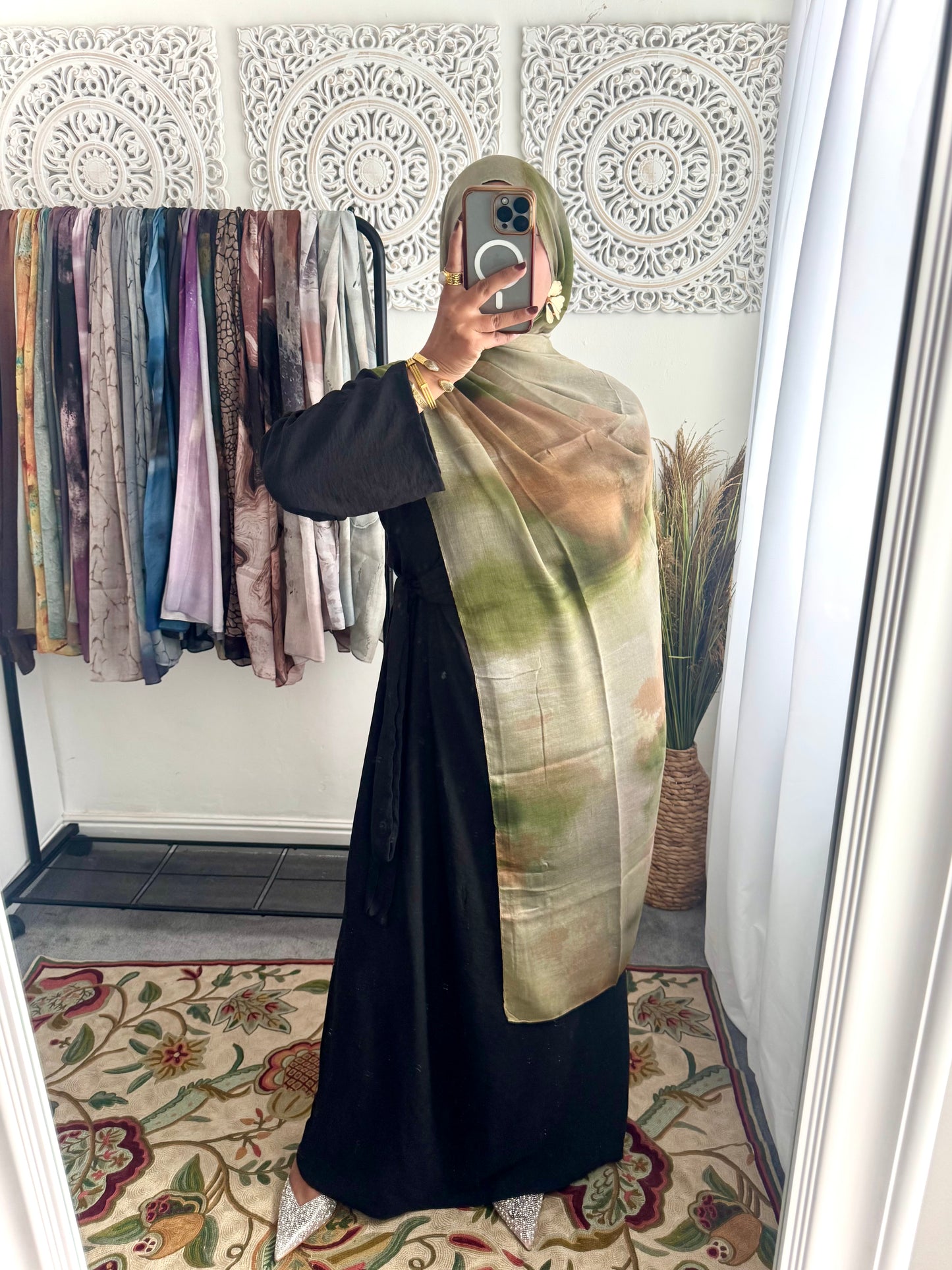Water coloured Modal Printed Mendhi Hijab