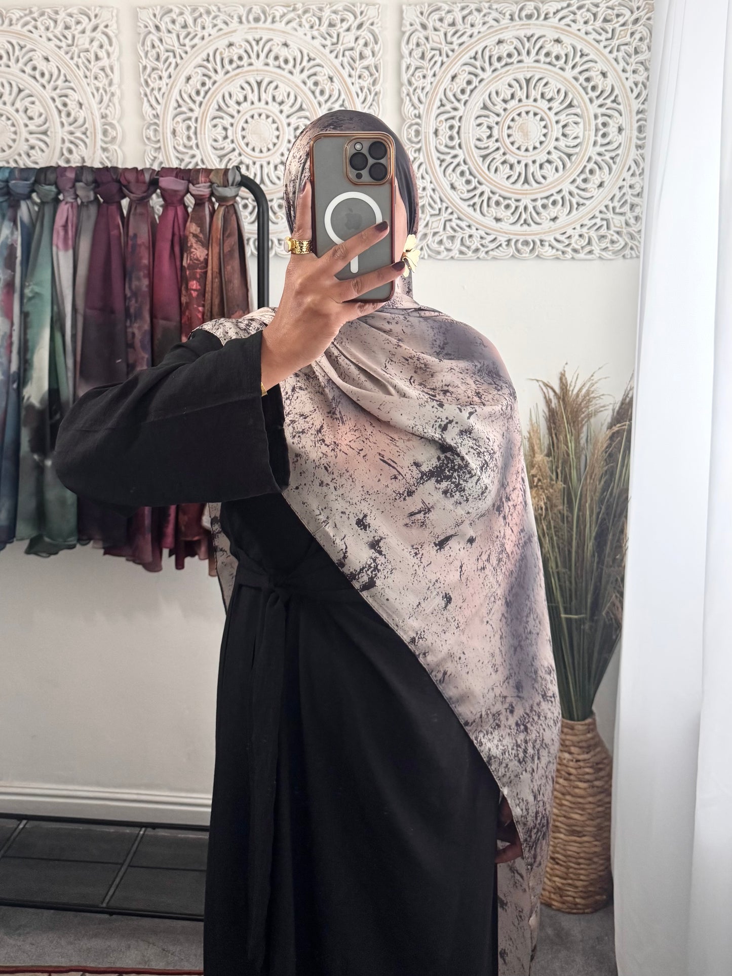 Water coloured Modal Silk Printed Wave Hijab
