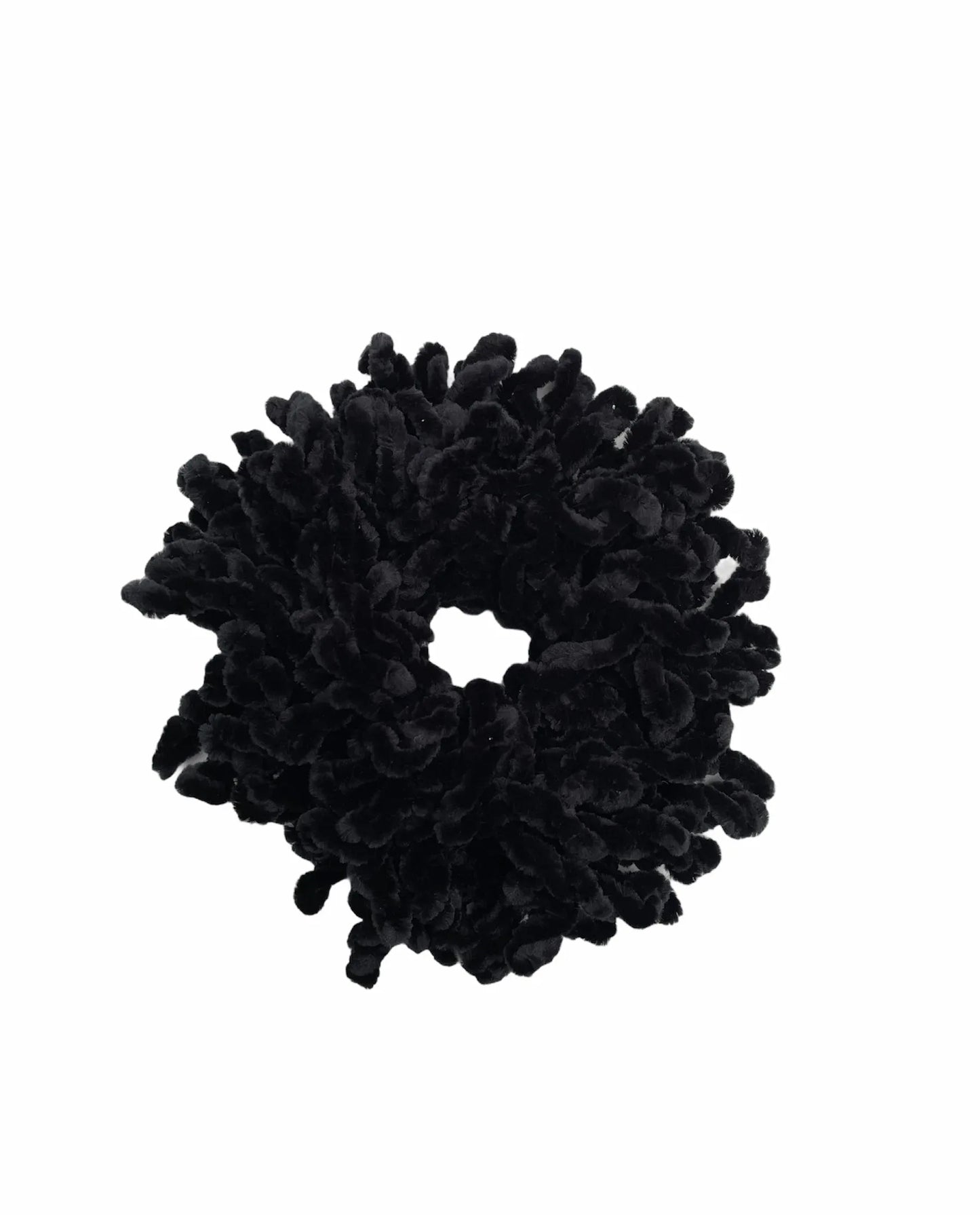 BLACK VELVET HIJAB SCRUNCHIE - Hijab Junkie UK