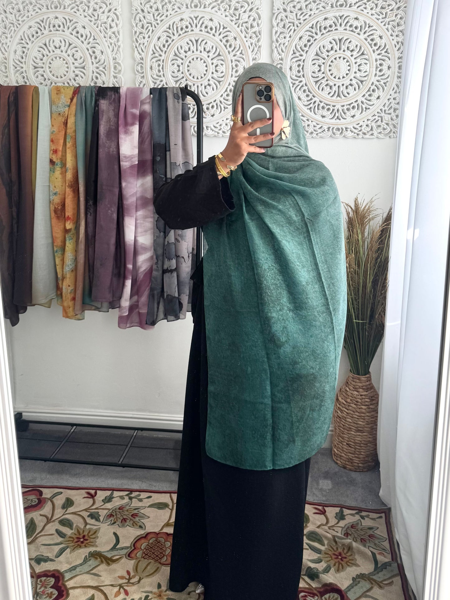 Water coloured Modal Printed forest Hijab
