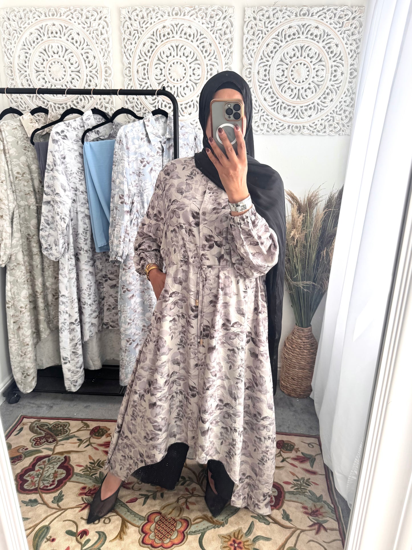 NEW Eniyah High Low A Line Free Size Printed Cord Set