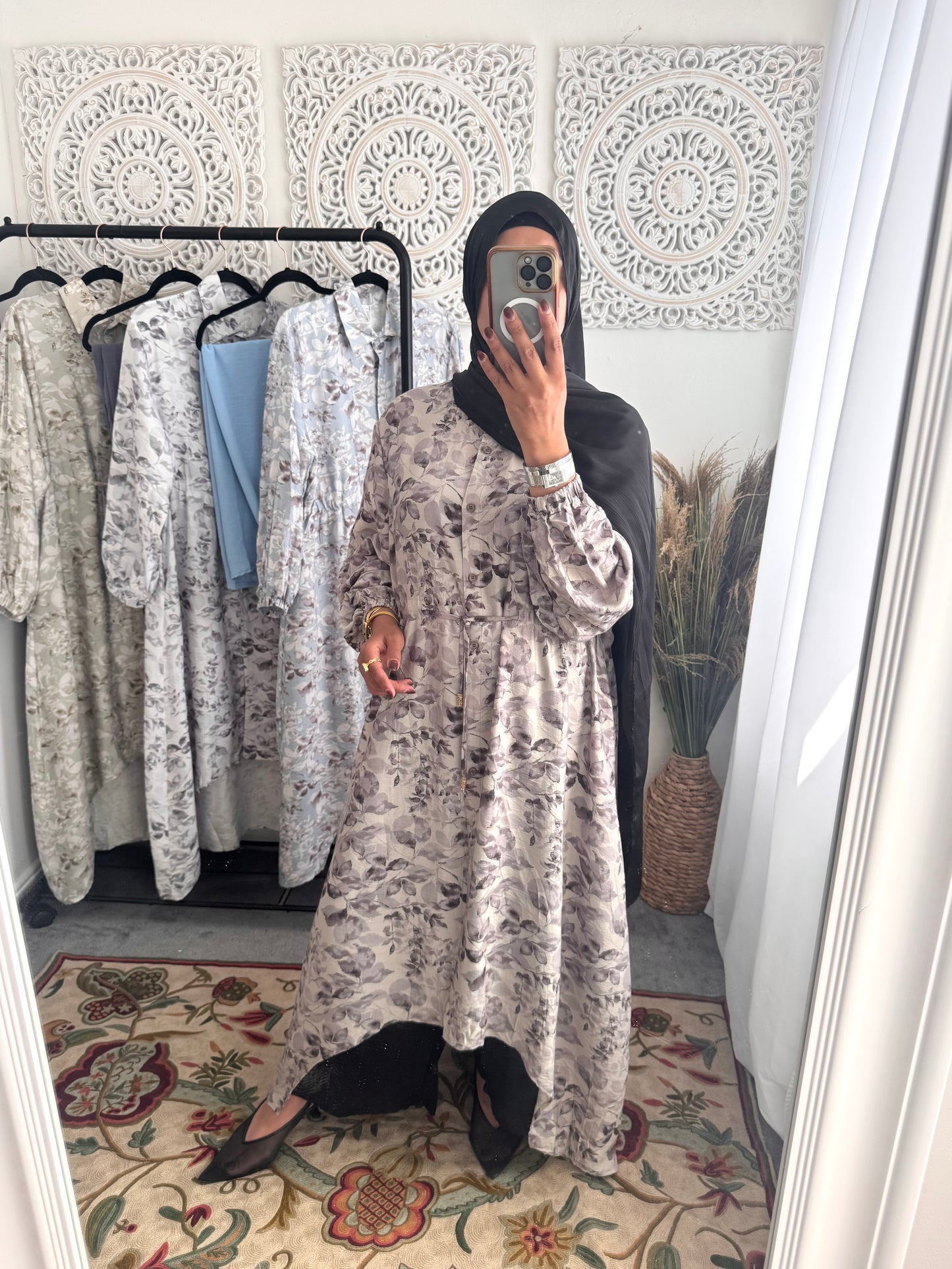 NEW Eniyah High Low A Line Free Size Printed Cord Set