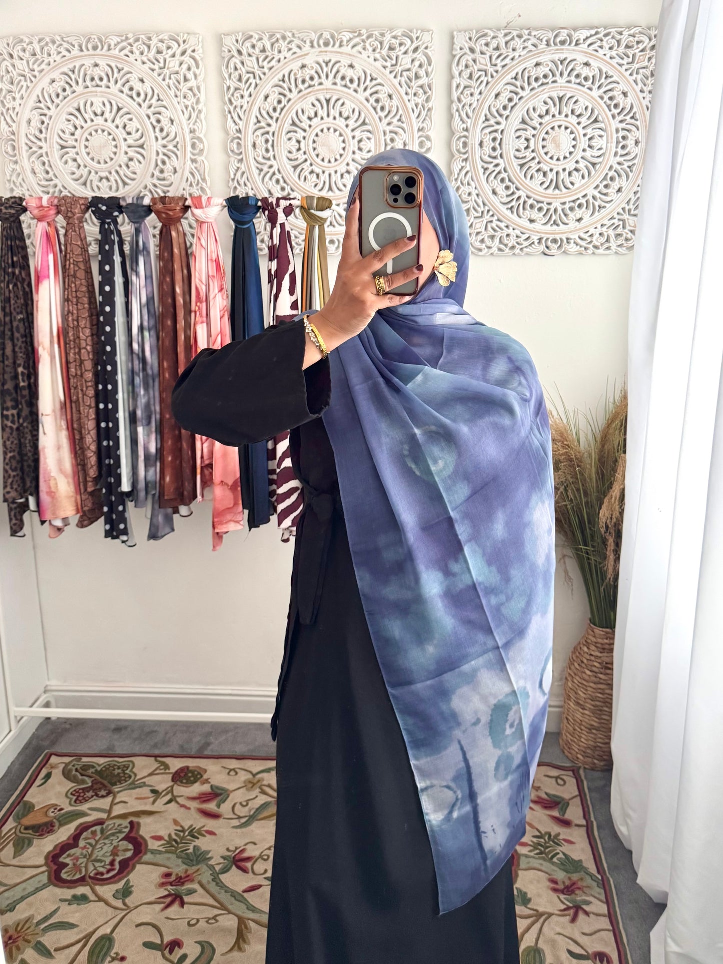 Water coloured Modal Printed Jupiter Hijab