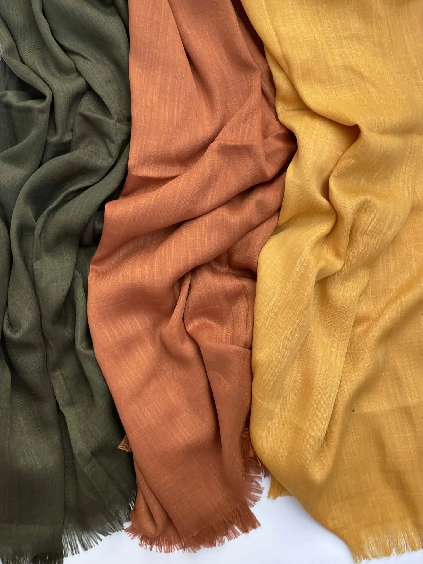 Maxi plain Turkish smooth mustard hijab - Hijab Junkie UK