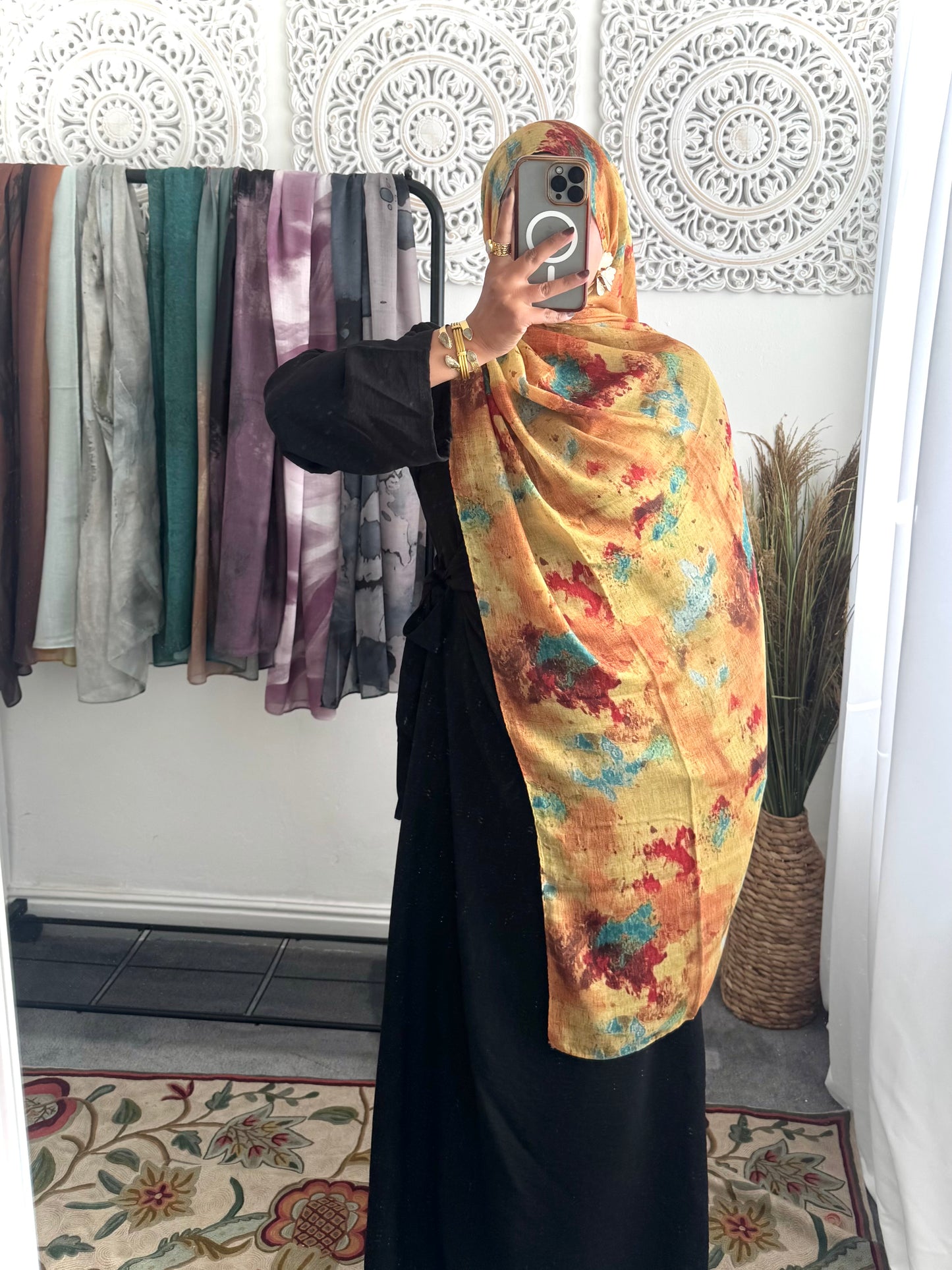 Water coloured Modal Printed Sunset Hijab
