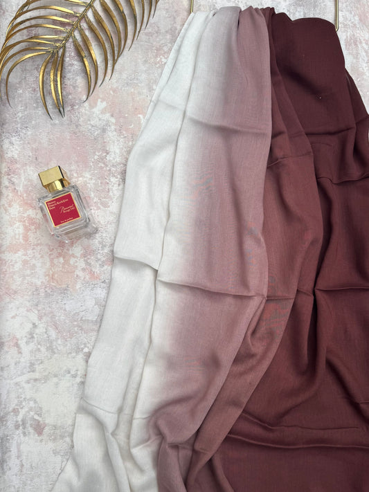 Original modal ombre plain cinnamon hijab