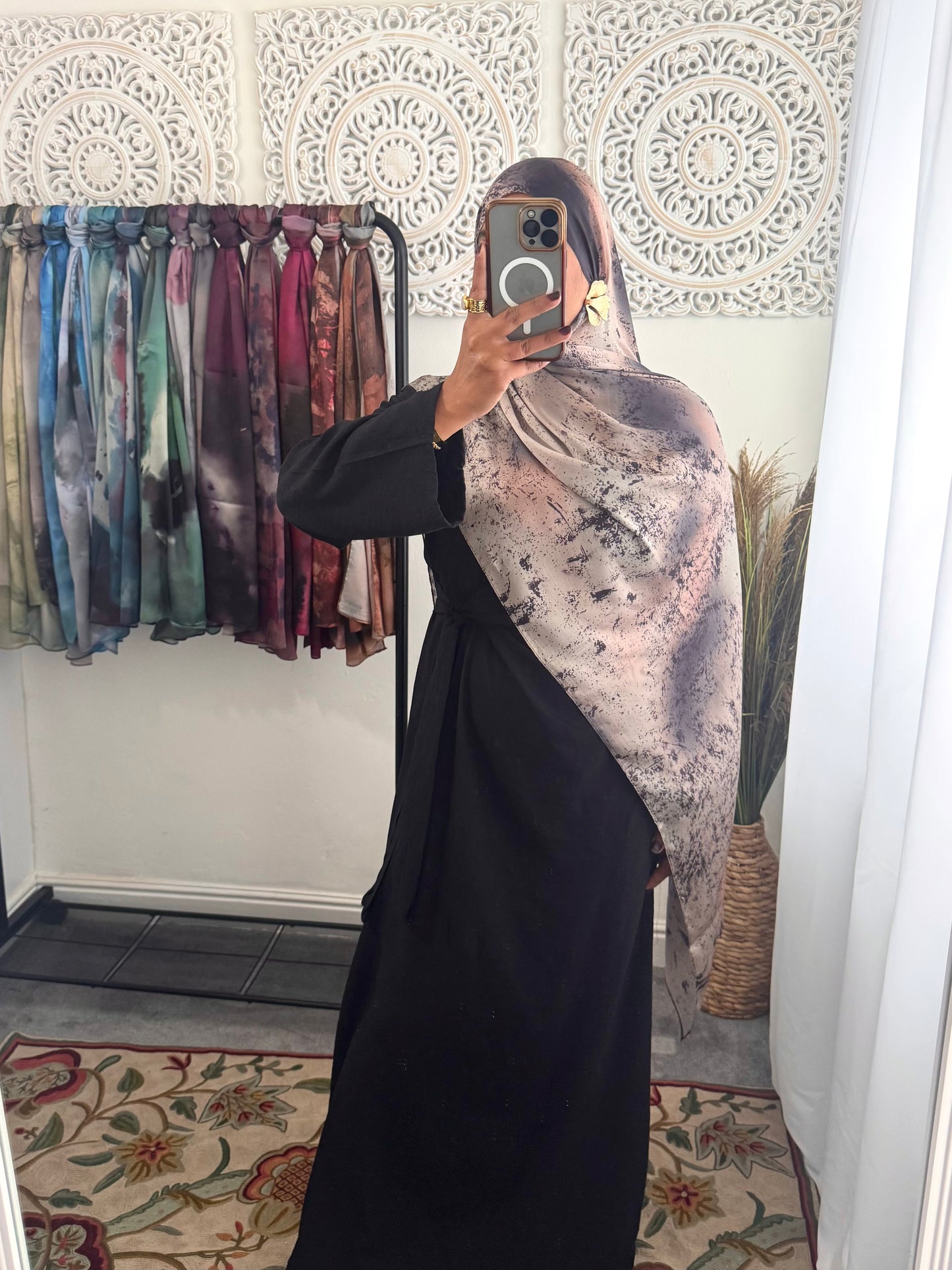 Water coloured Modal Silk Printed Wave Hijab