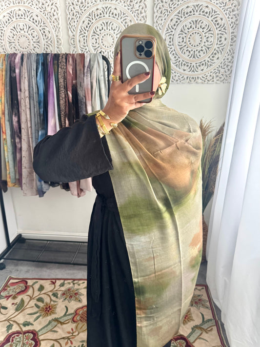 Water coloured Modal Printed Mendhi Hijab