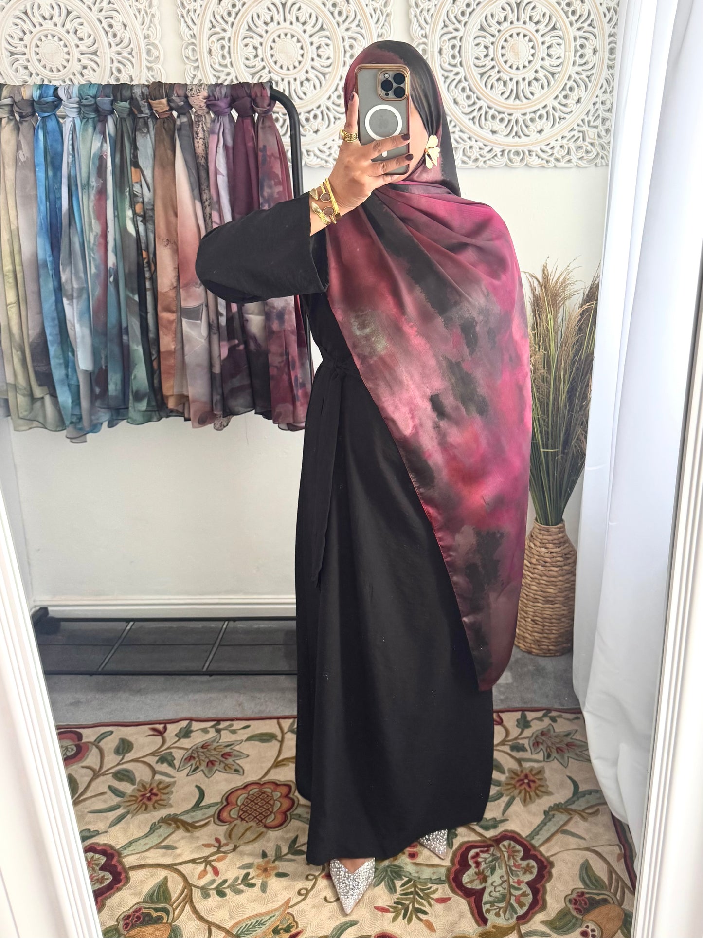 Water coloured Modal Silk Subtle Rouge Hijab