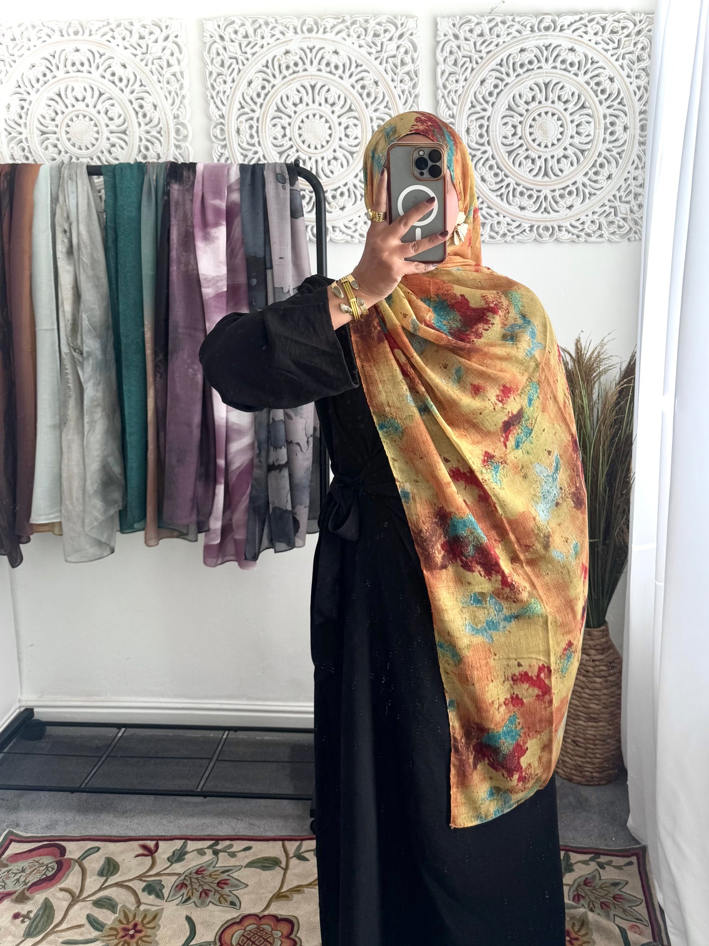 Water coloured Modal Printed Sunset Hijab