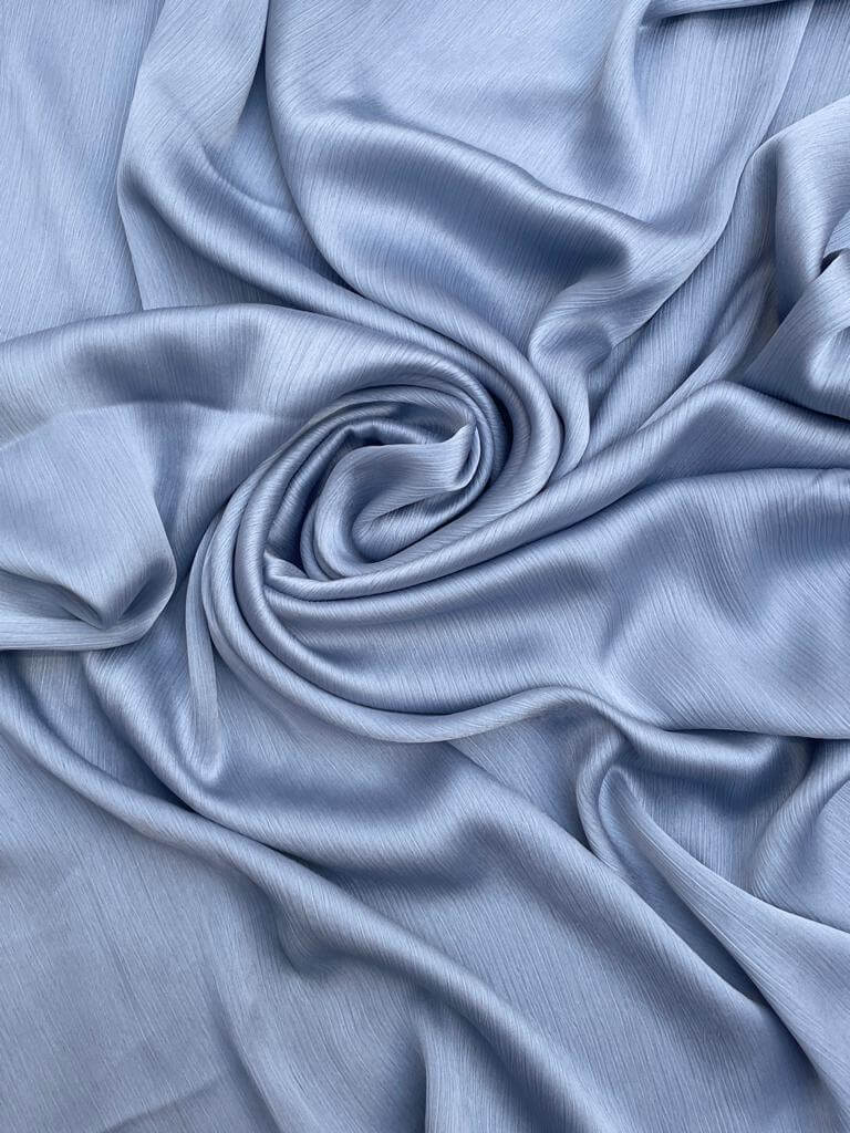 Matt Dubai crinkle silk powder blue hijab