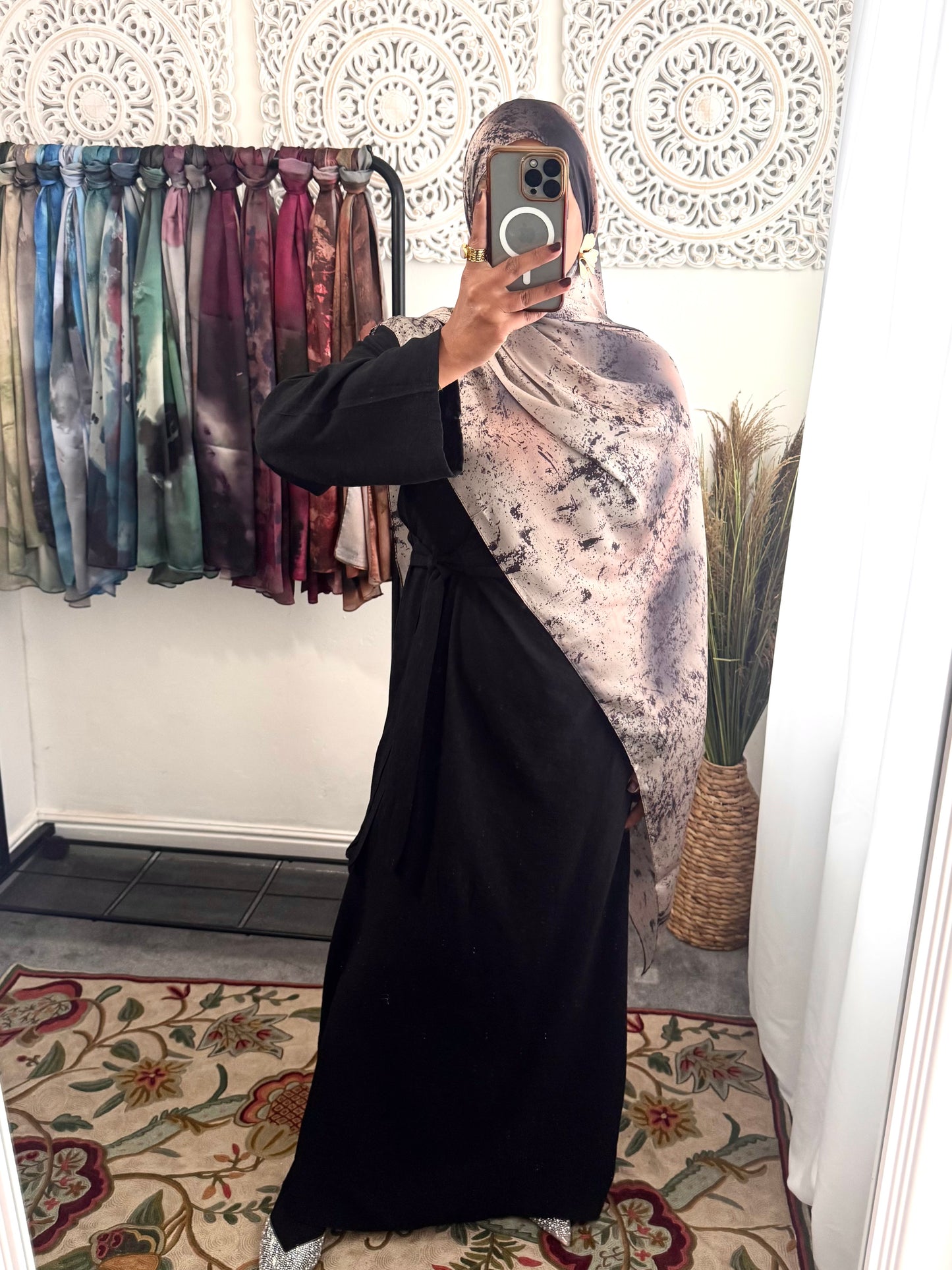 Water coloured Modal Silk Printed Wave Hijab