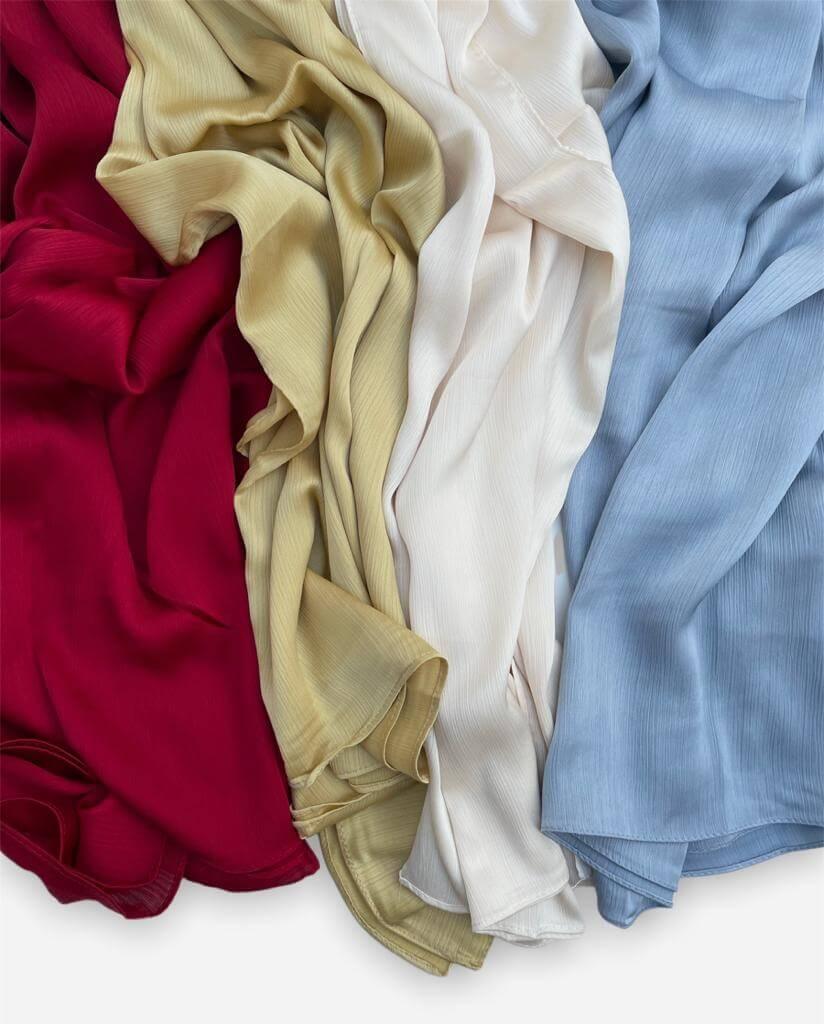 Matt Dubai crinkle silk saddle hijab - Hijab Junkie UK