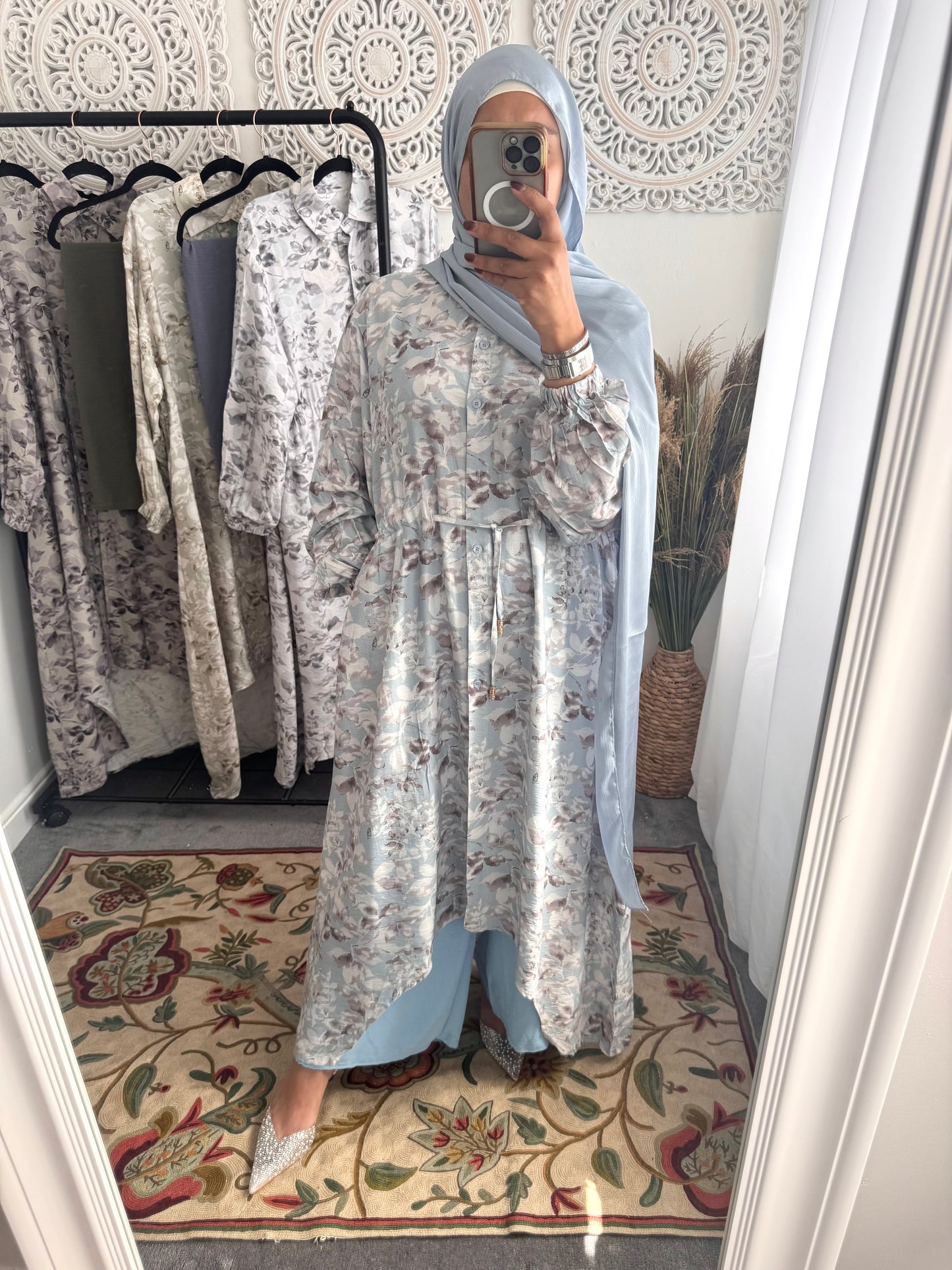 NEW Eniyah High Low A Line Free Size Printed Cord Set