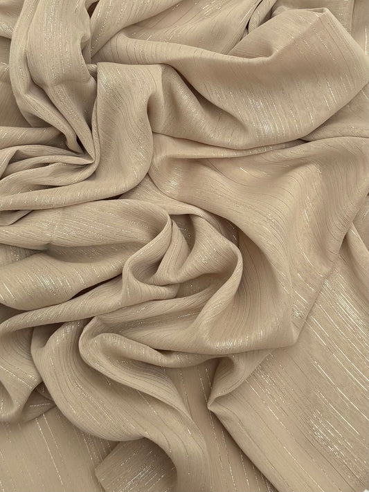 Metallic Dubai chiffon truffle hijab