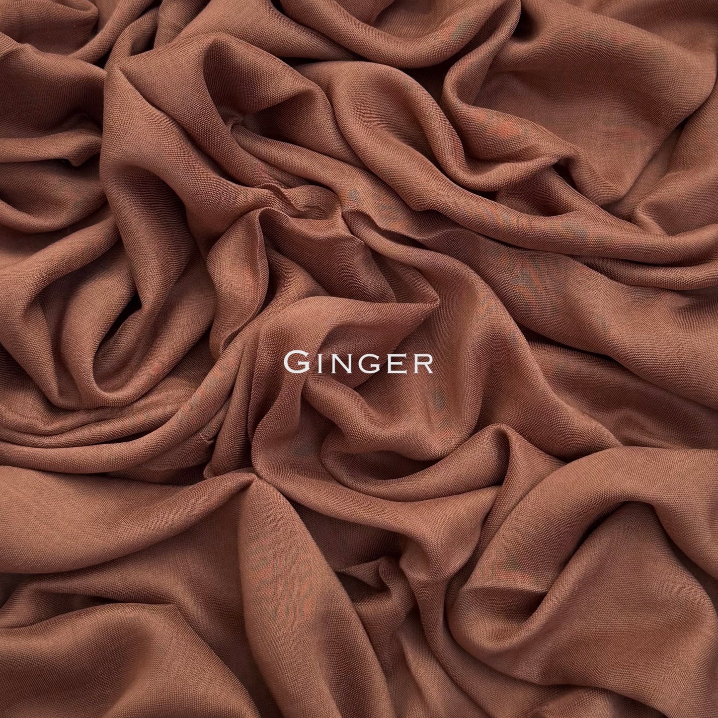 Original Modal plain stitched ginger maxi hijab