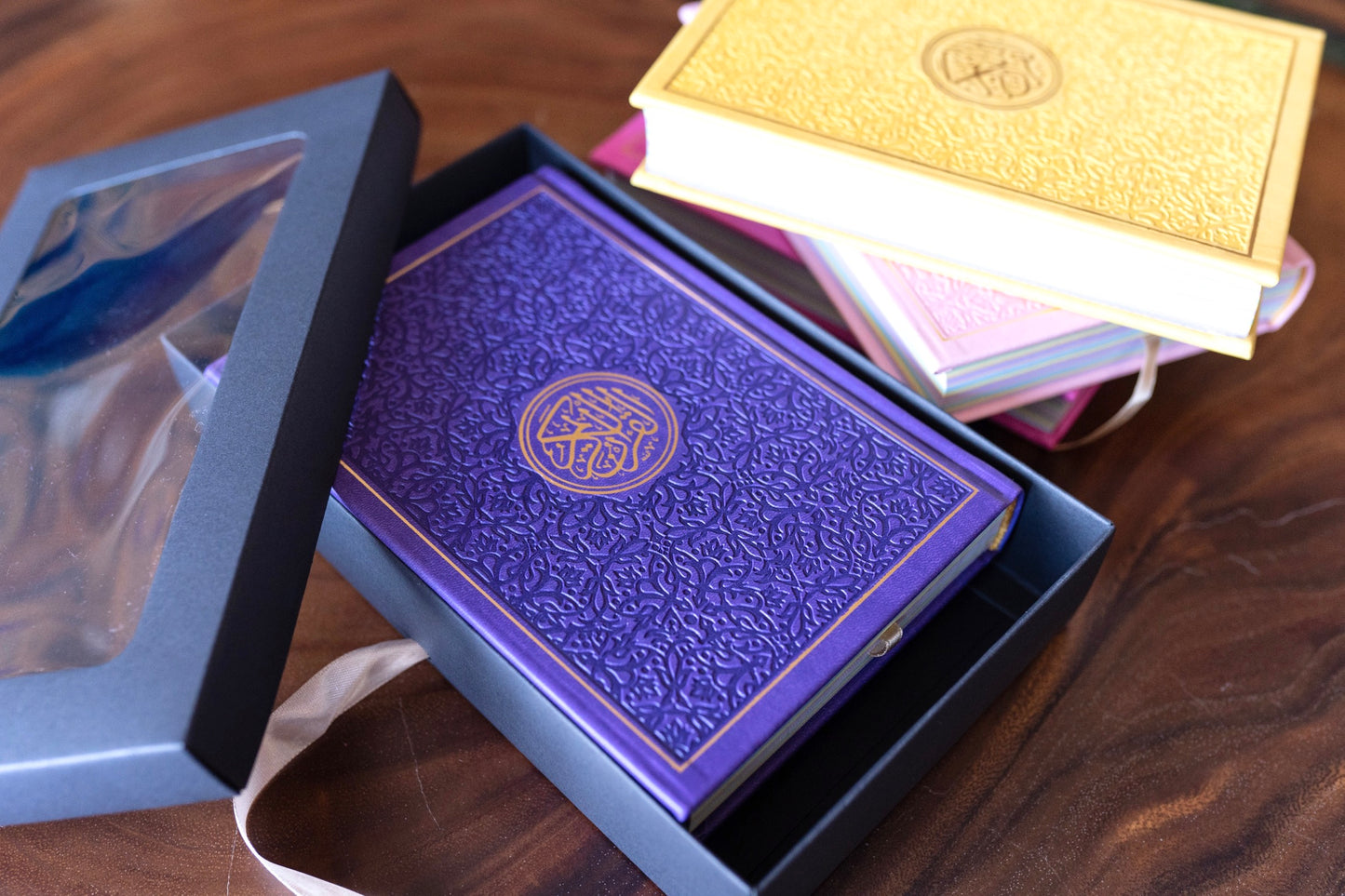 A4 Leather embossed Rainbow Quran’s 9 colours available